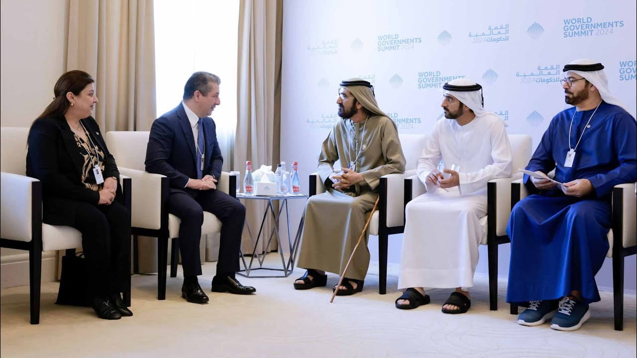 Image for the title: Mohammed bin Rashid meets with PM of Kurdistan Region of Iraq  