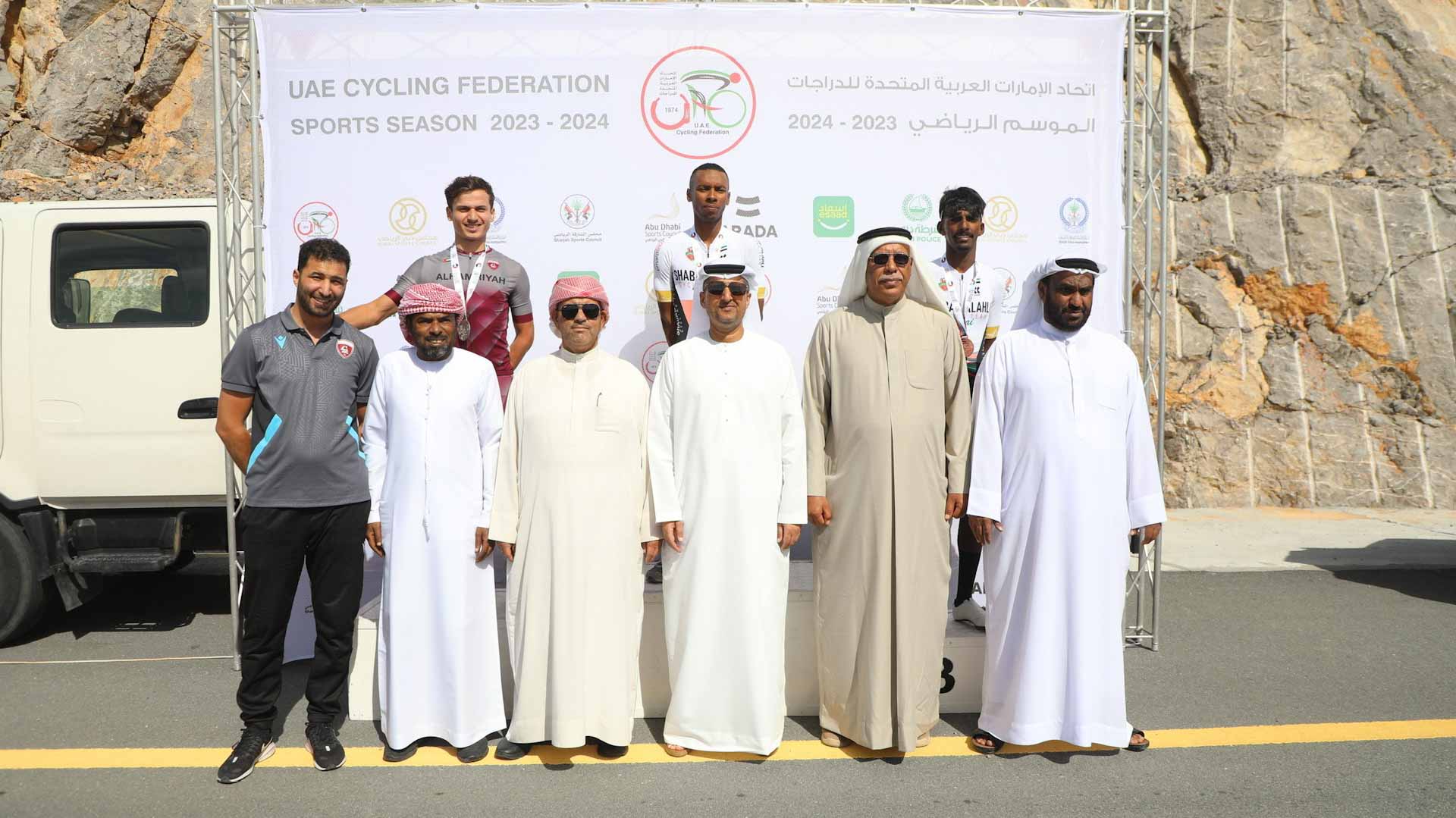 Image for the title: Al Tanari takes second place in Emirates Cycling League 