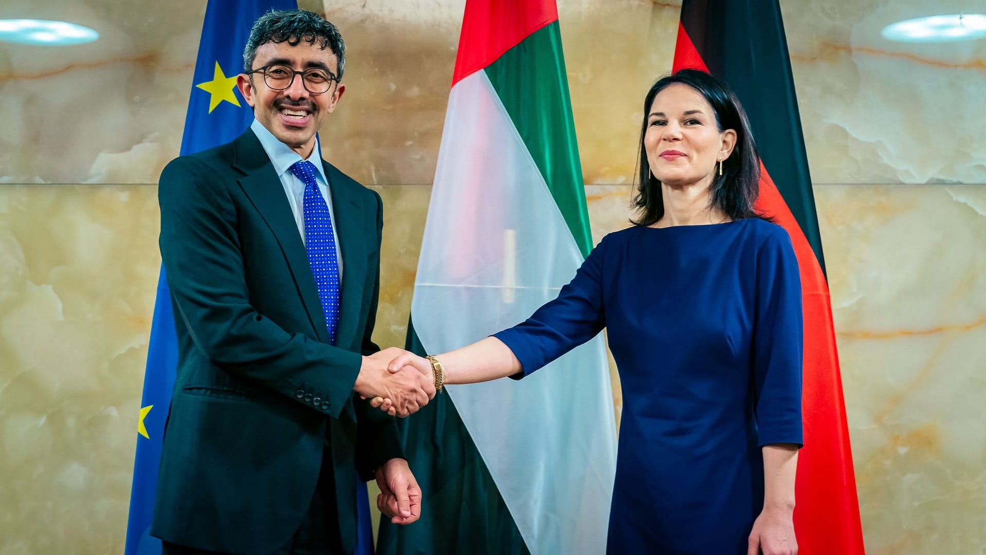 Image for the title: UAE FM pays working visit to Federal Republic of Germany 