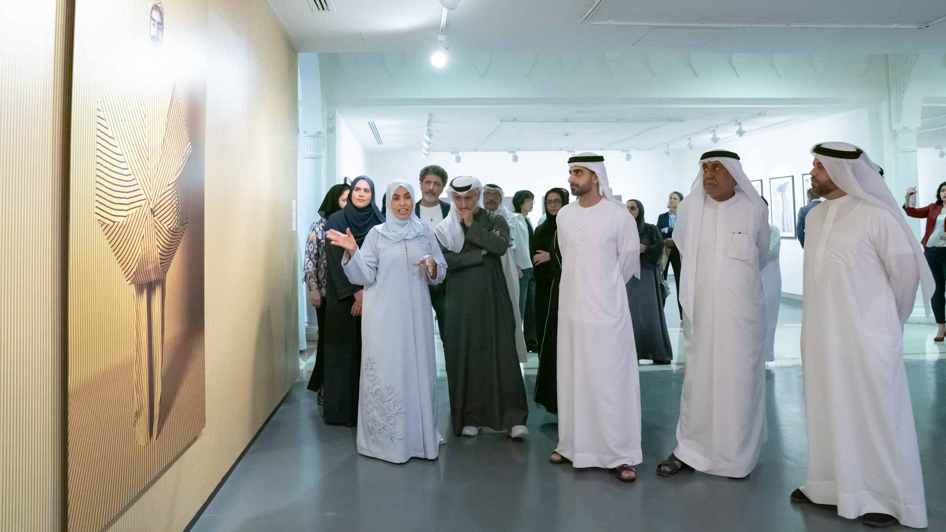 Image for the title: Salem bin Abdul Rahman opens Emirates Fine Arts Society Exhib. 