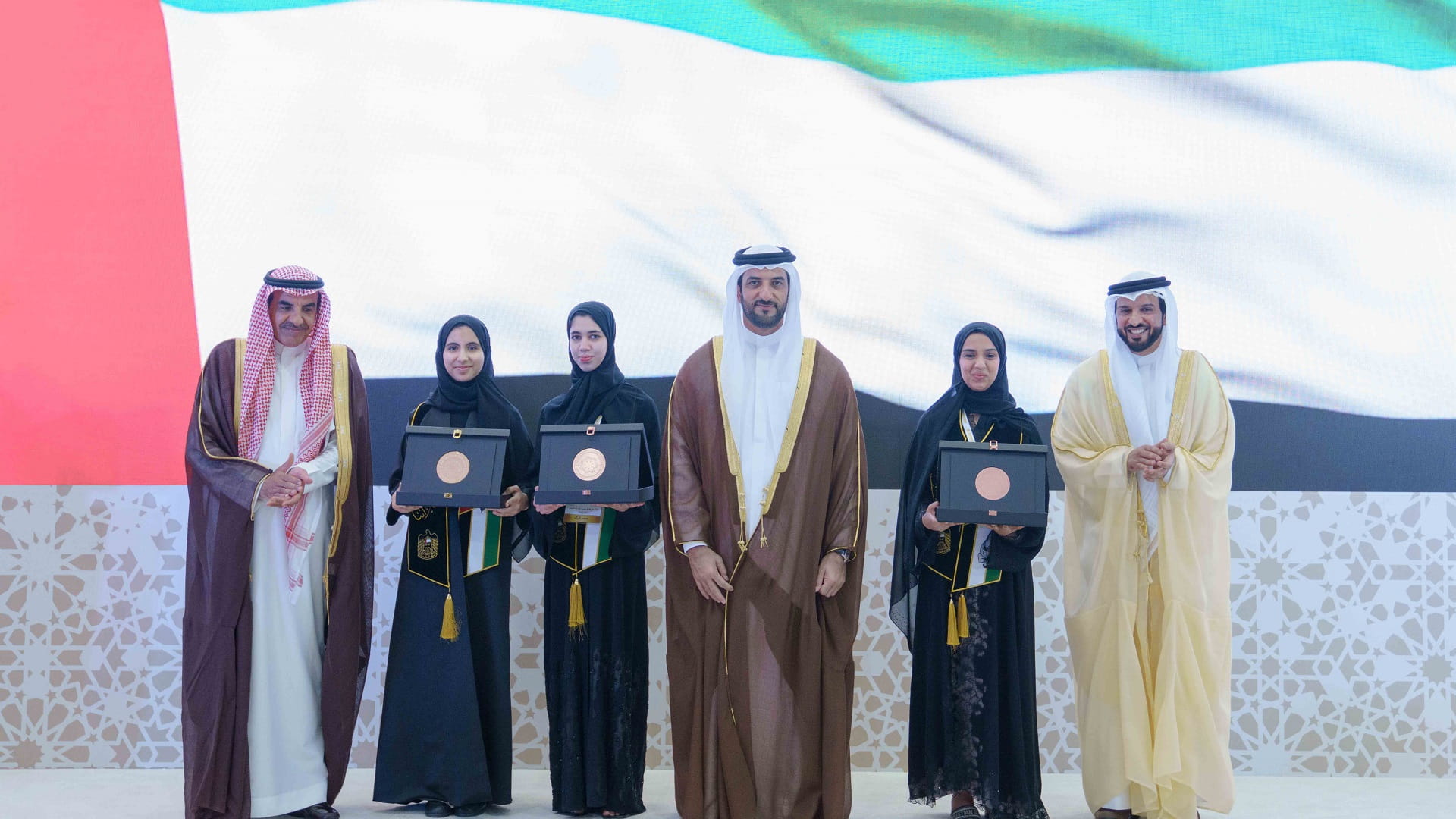 Image for the title: Sultan bin Ahmed honors Gulf Arabic Language competitions' winners 
