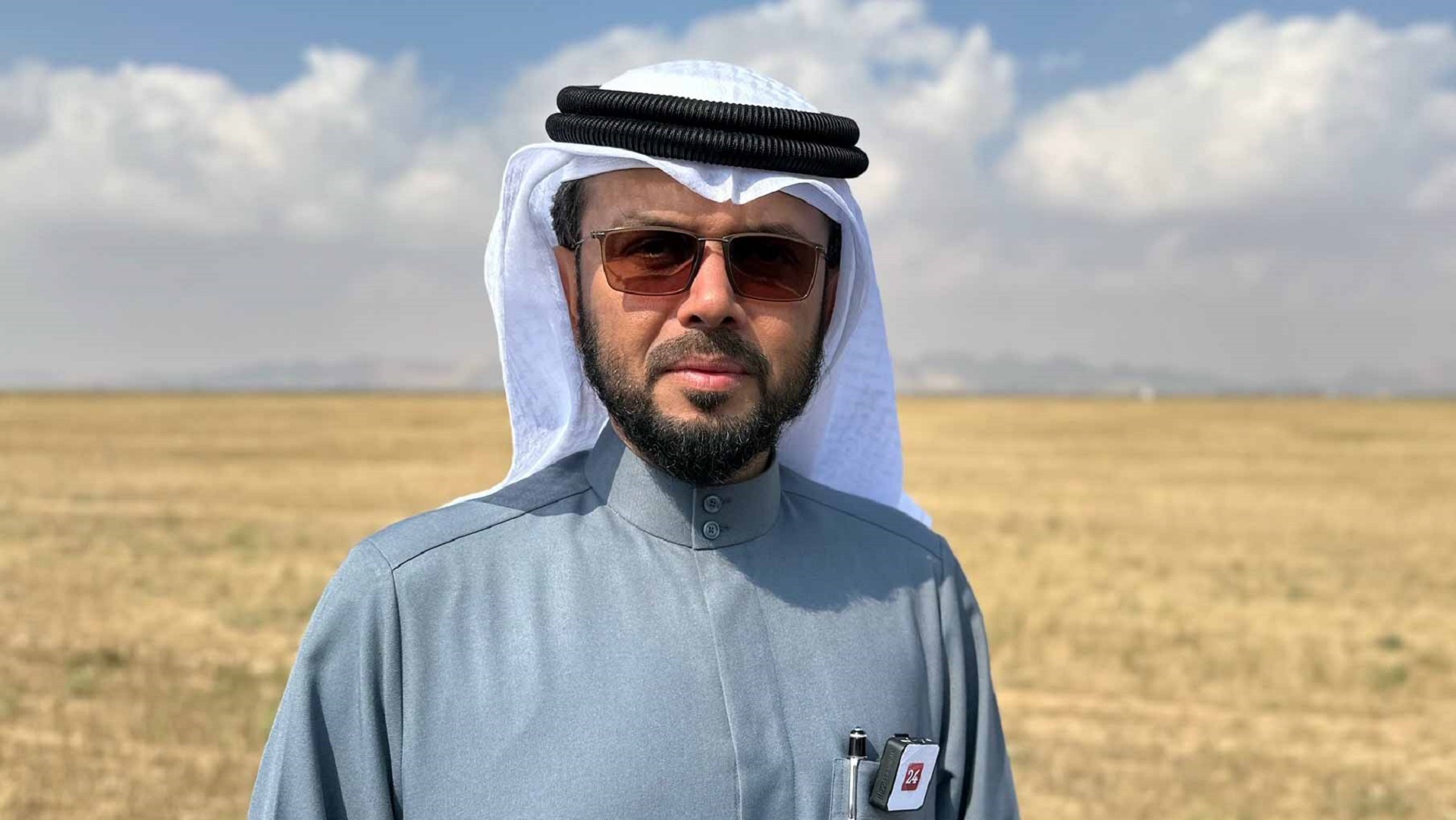 Image for the title: Al Tunaiji: Harvesting the second season of Mleiha wheat farm 