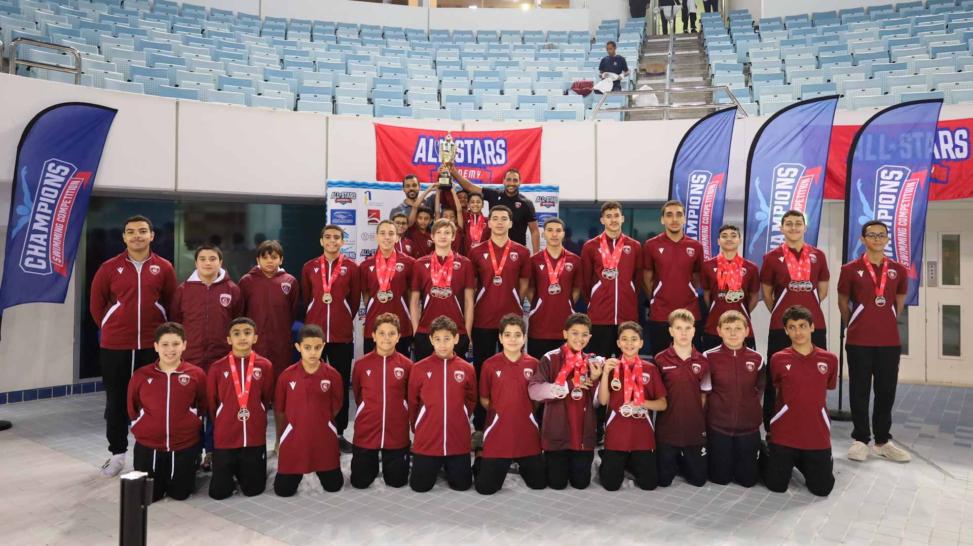 صورة بعنوان: فريق الحمرية للسباح يحصد 42 ميدالية ملونة في بطولة كأس الأبطال 