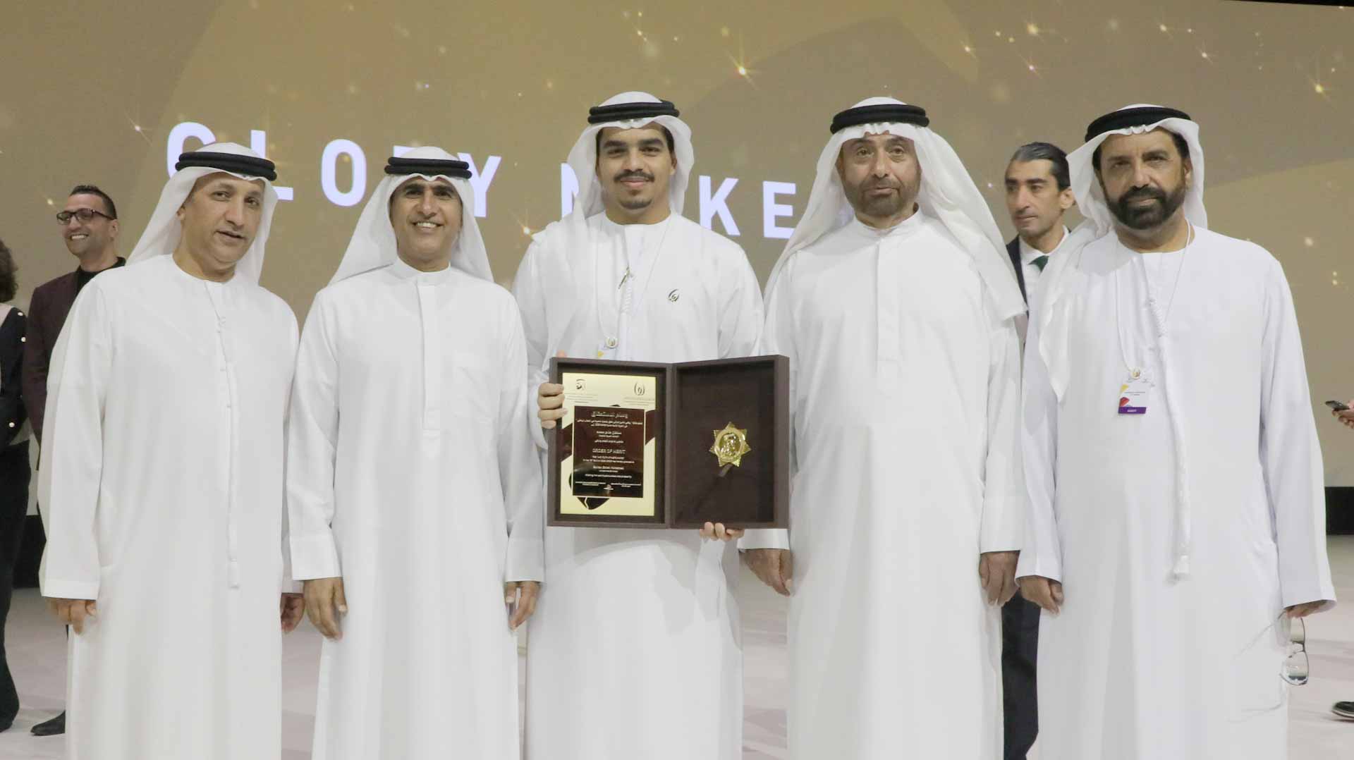 Image for the title: Al Dhaid Club honours shooting player Sultan Saleh 