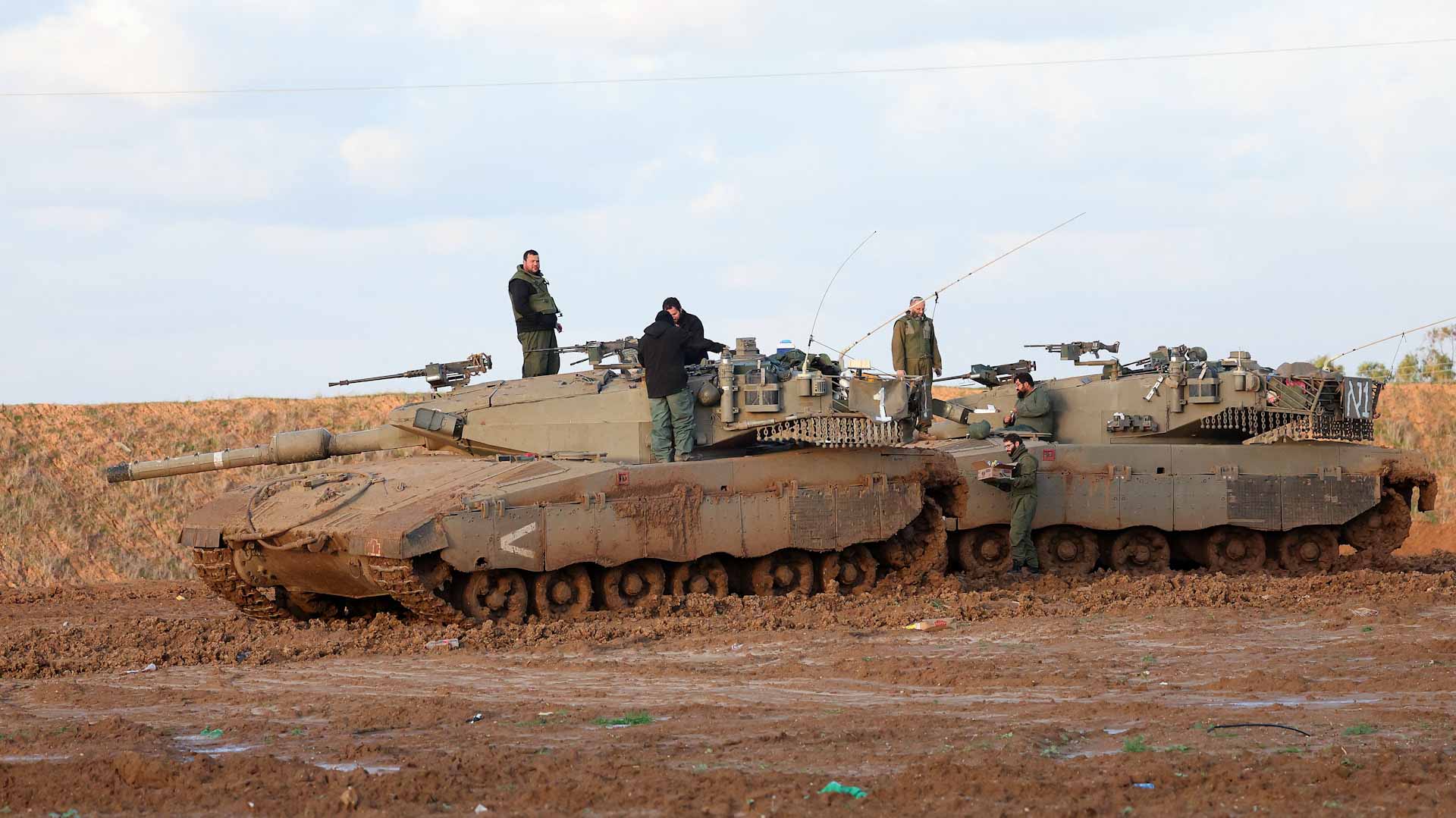 Image for the title: Dozens die in Israel Gaza strikes on Day 98 of war 