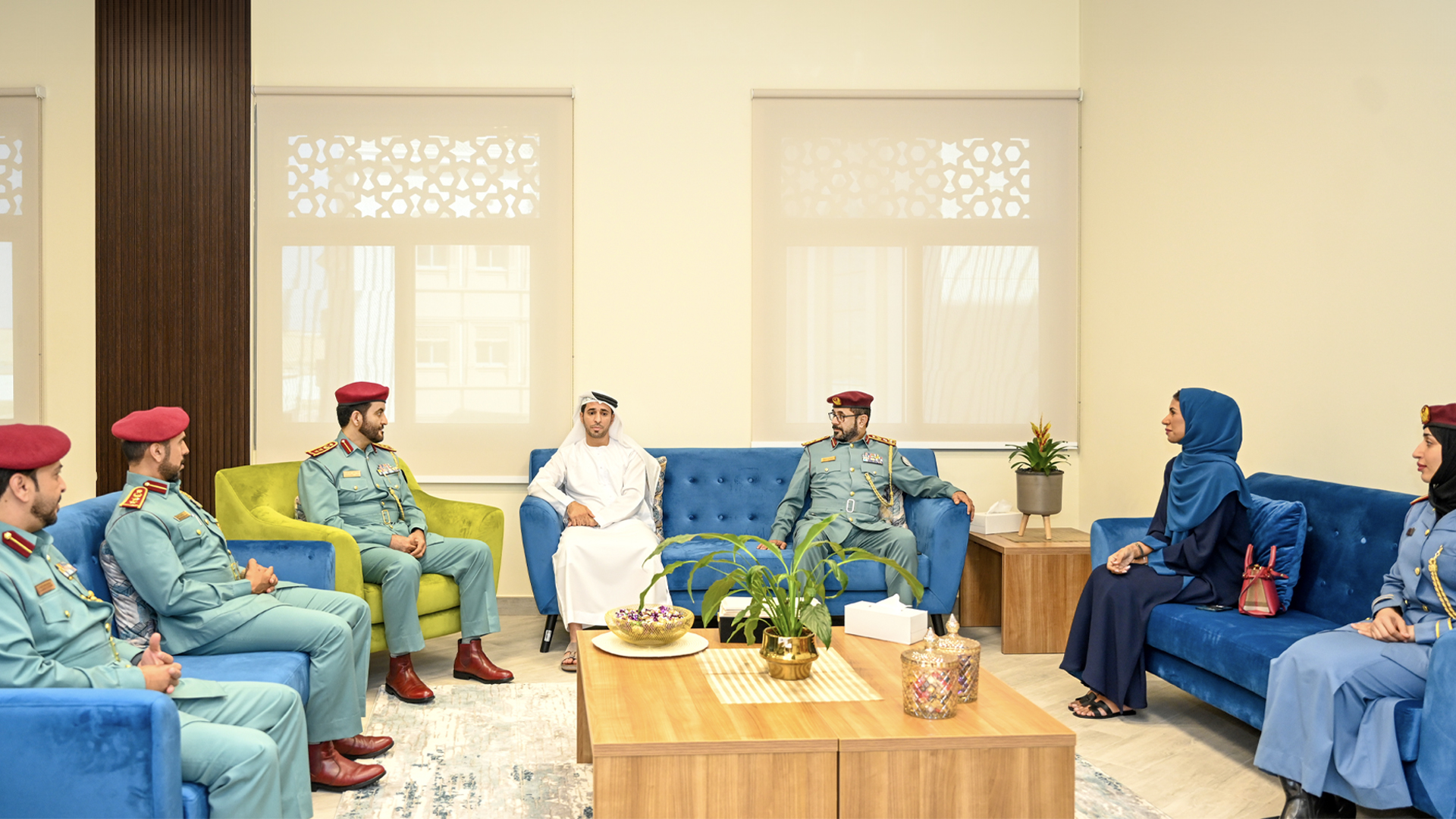 Image for the title: Sharjah Police receives Al Hamriyah Municipal Council delegation 