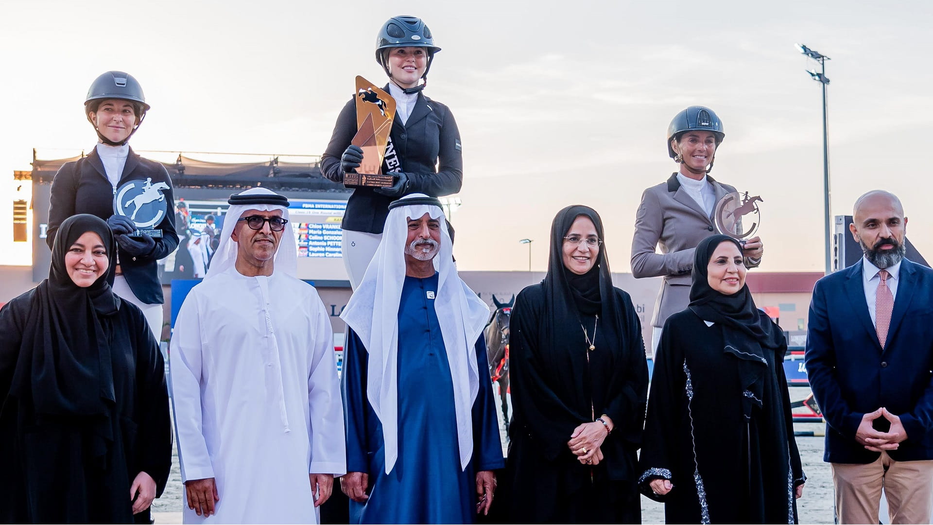 Image for the title: Nahyan bin Mubarak hounors winner of FBMA Int’l Show Jumping Cup 