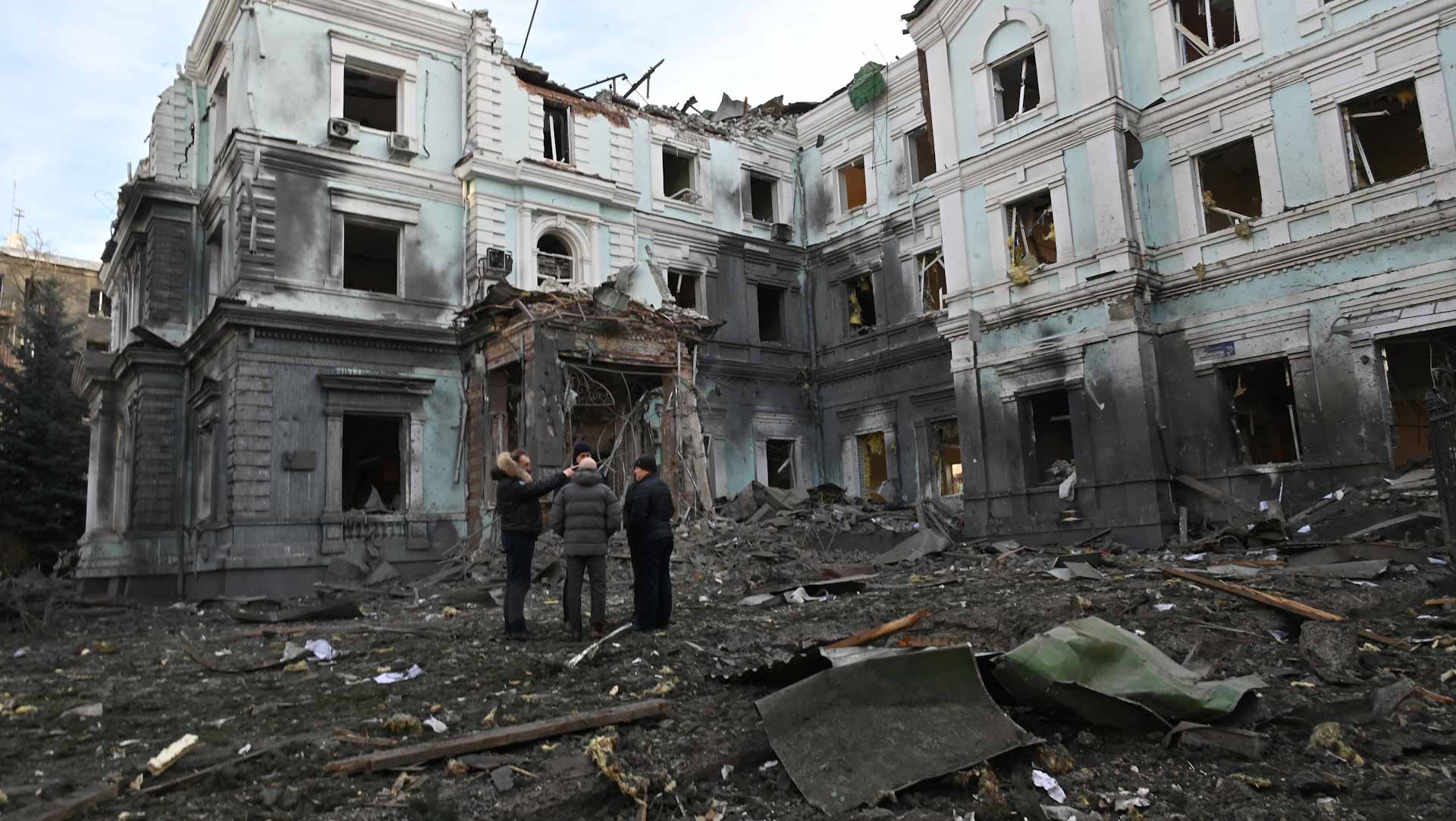 Image for the title: Ukraine hit by overnight Russian strikes across country 
