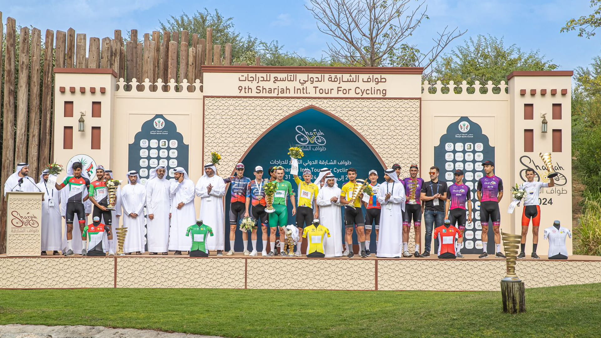 صورة بعنوان: محمد بن حميد القاسمي يتوج جليفا غال بطلاً للطواف الدولي 