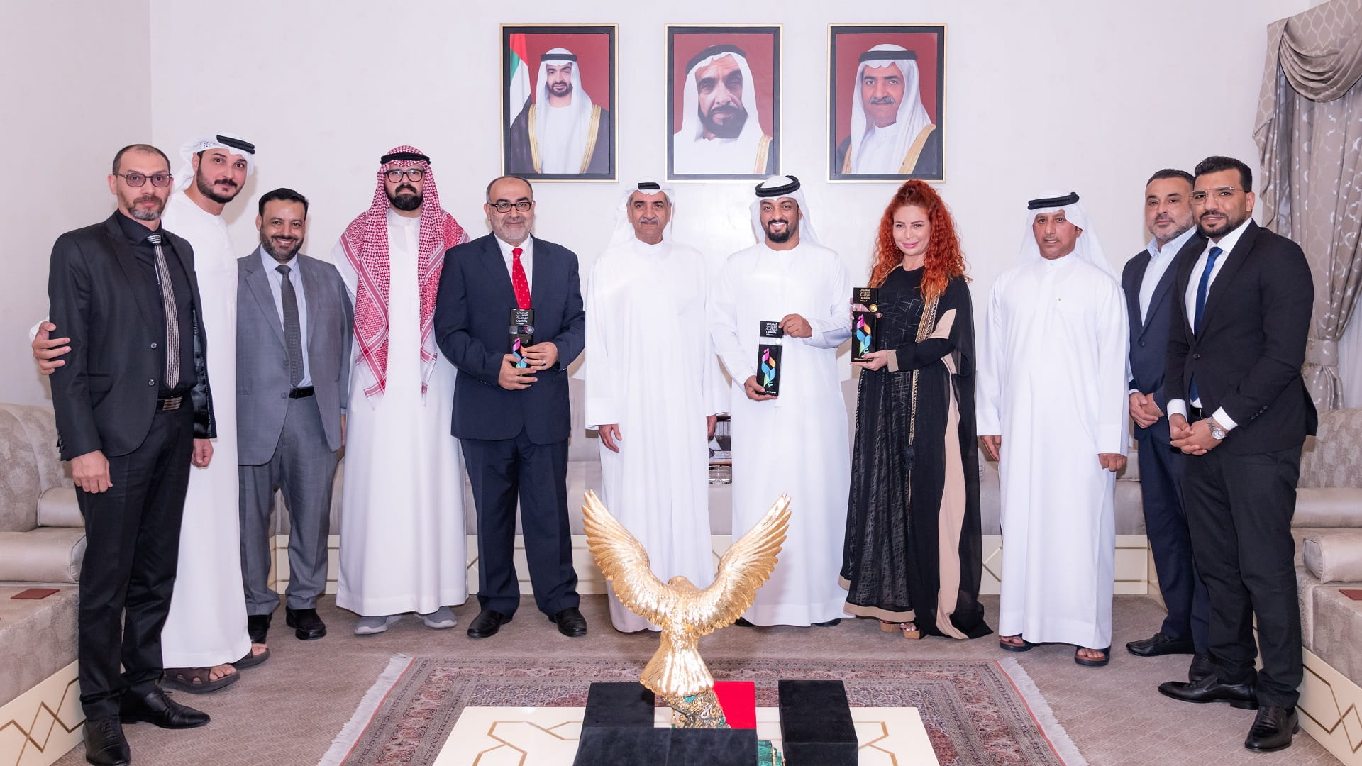 صورة بعنوان: حمد الشرقي يستقبل الفائزين بجوائز مهرجان الإذاعة والتلفزيون بتونس 