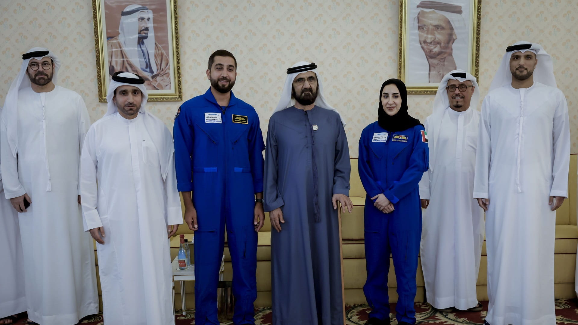 Image for the title: Mohammed bin Rashid reviews MBZ-SAT launch preparations 