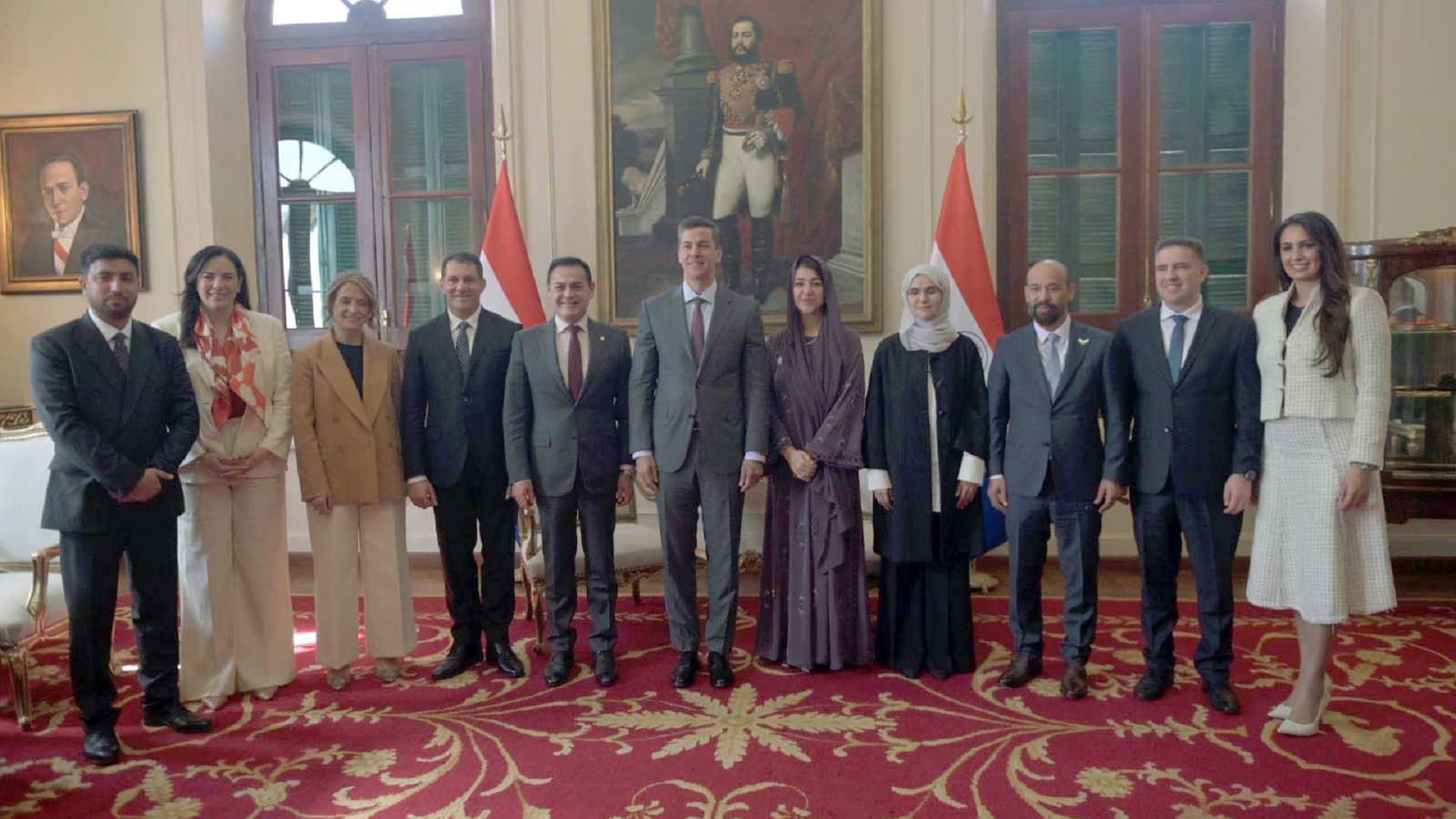 صورة بعنوان: ريم الهاشمي تبحث مع رئيس الباراغوي سبل تعزيز العلاقات الثنائية 