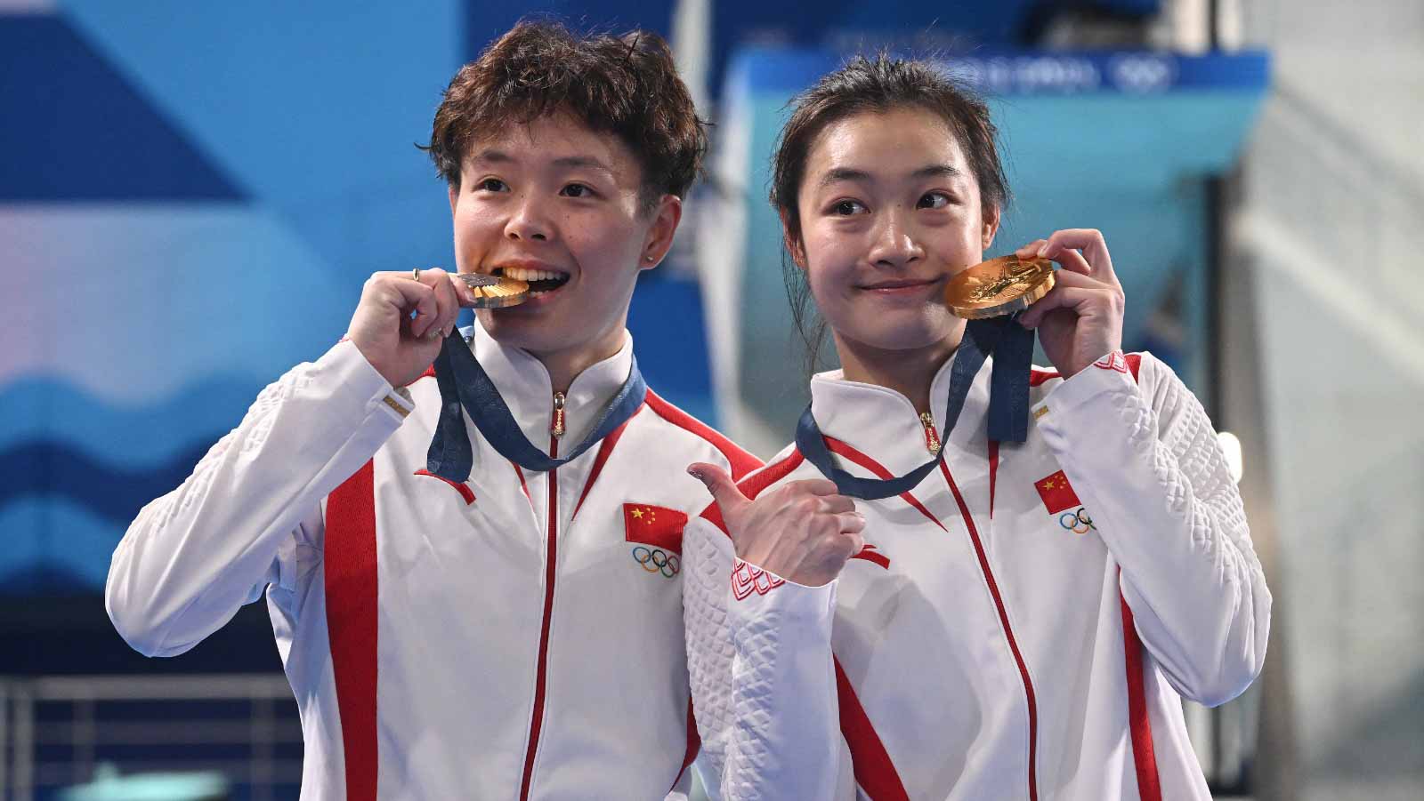 صورة بعنوان: الصين تحصد ذهبية الغطس المتزامن للسيدات في أولمبياد باريس  