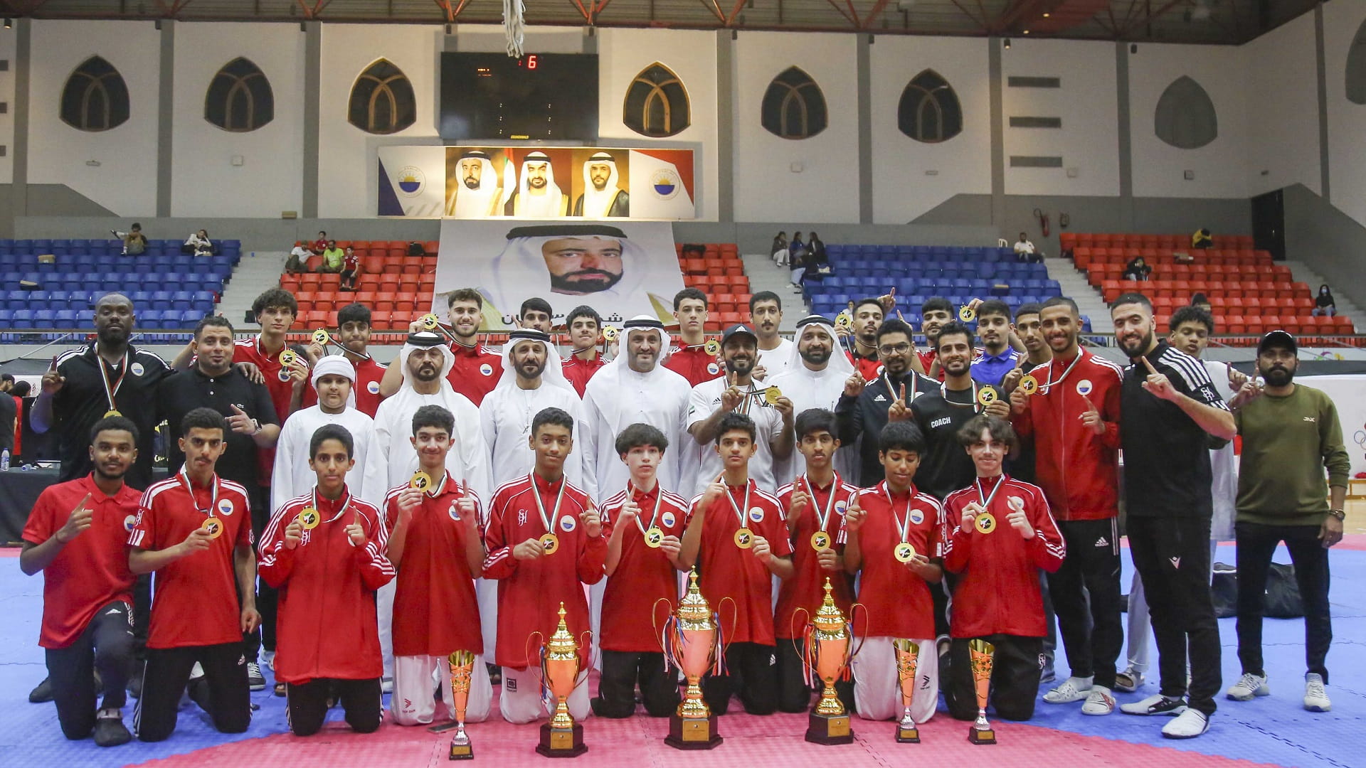 Image for the title: Sharjah Club clinches UAE Taekwondo Cup for 7th time in row 