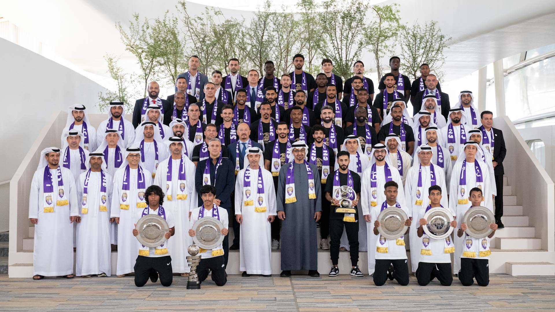 Image for the title: UAE President receives Al Ain Football Club team  