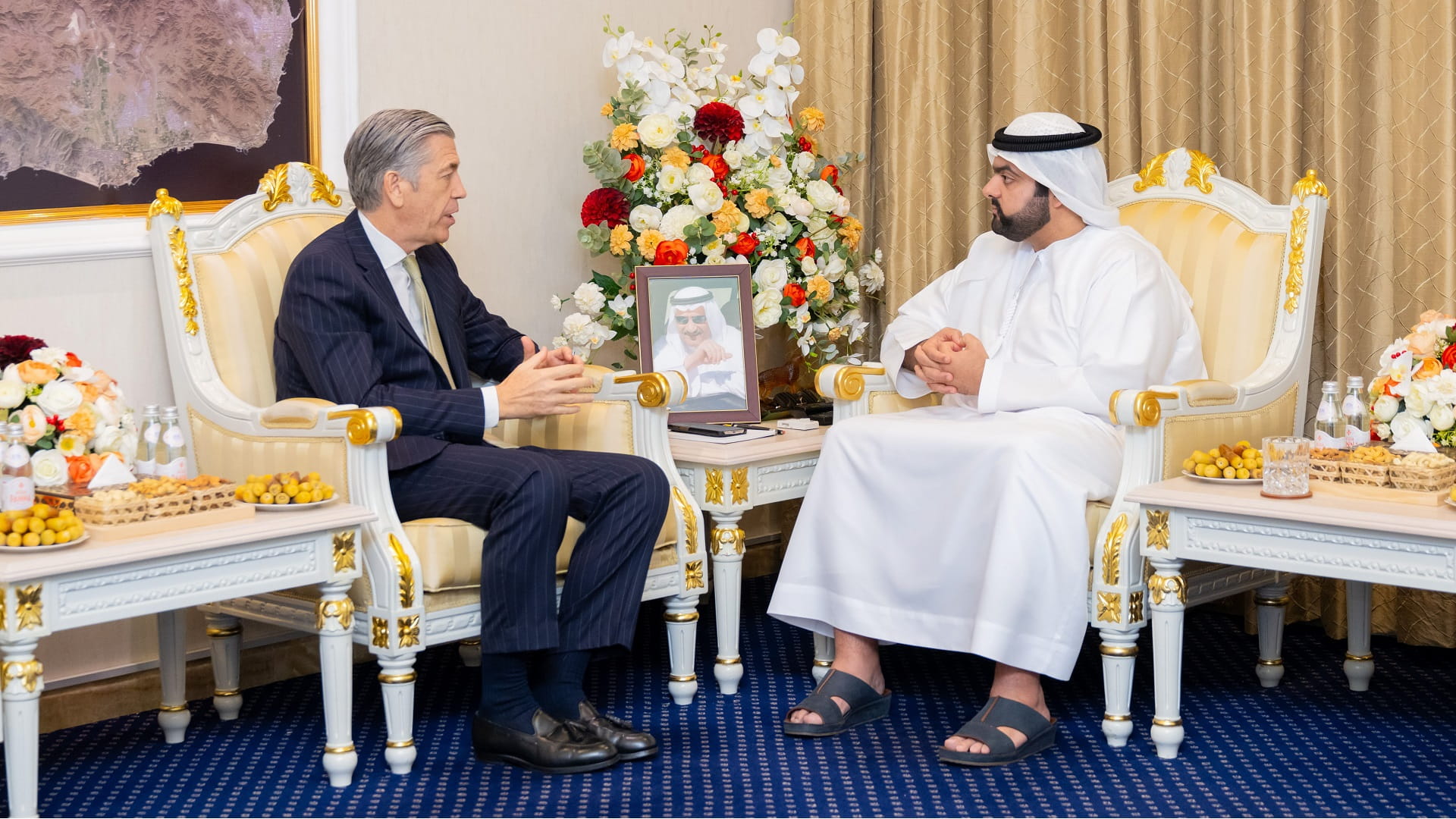 Image for the title: Fujairah Crown Prince receives Portuguese Ambassador 