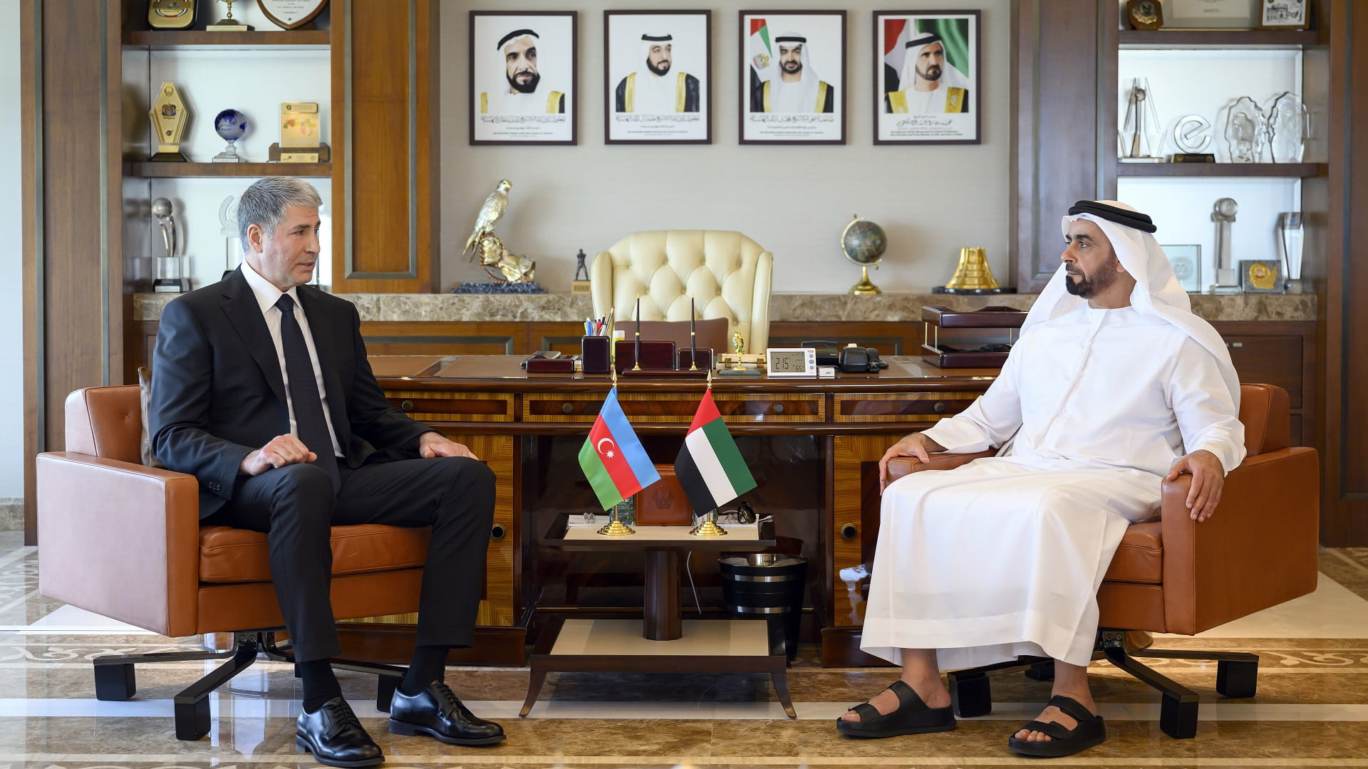 Image for the title: Saif bin Zayed, Azerbaijani counterpart discuss enhancing ties 
