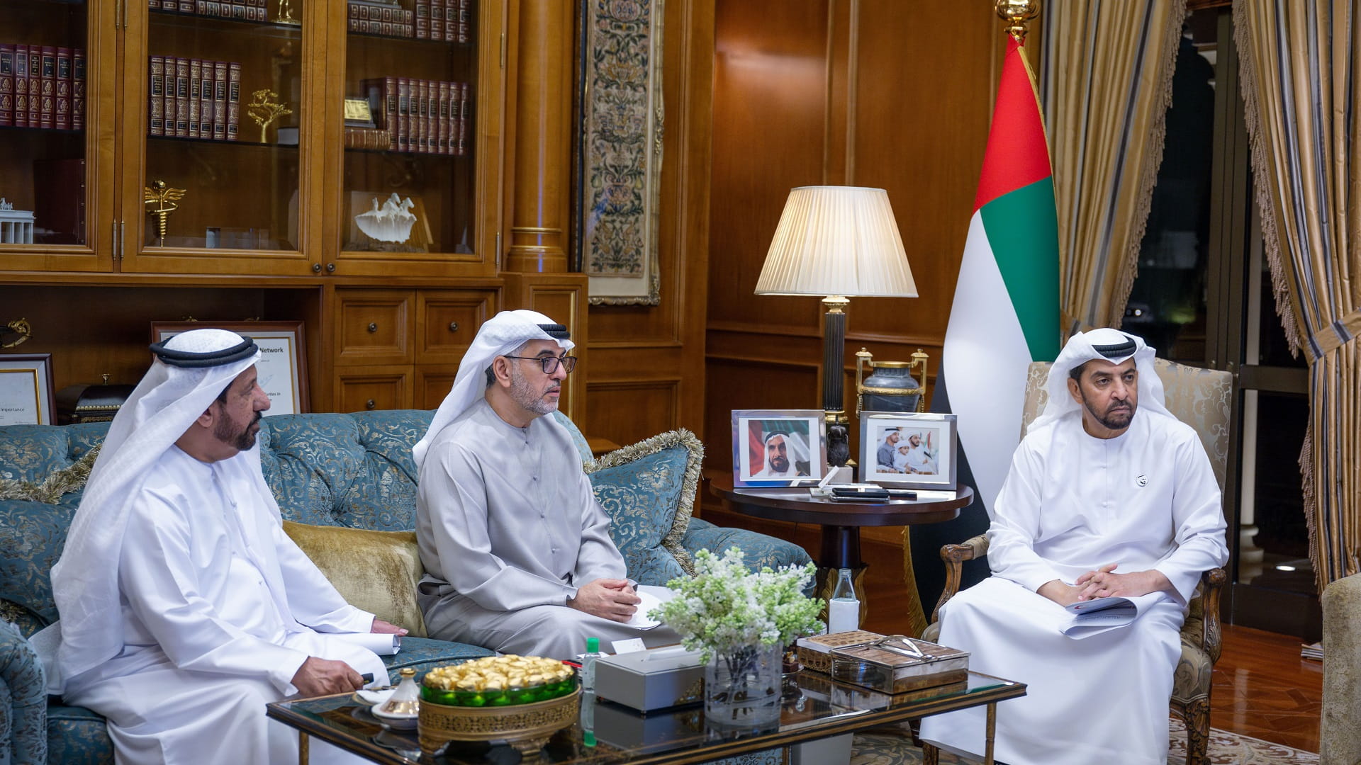 Image for the title: Hamdan bin Zayed briefed on ERC's achievements in Q1 2024 
