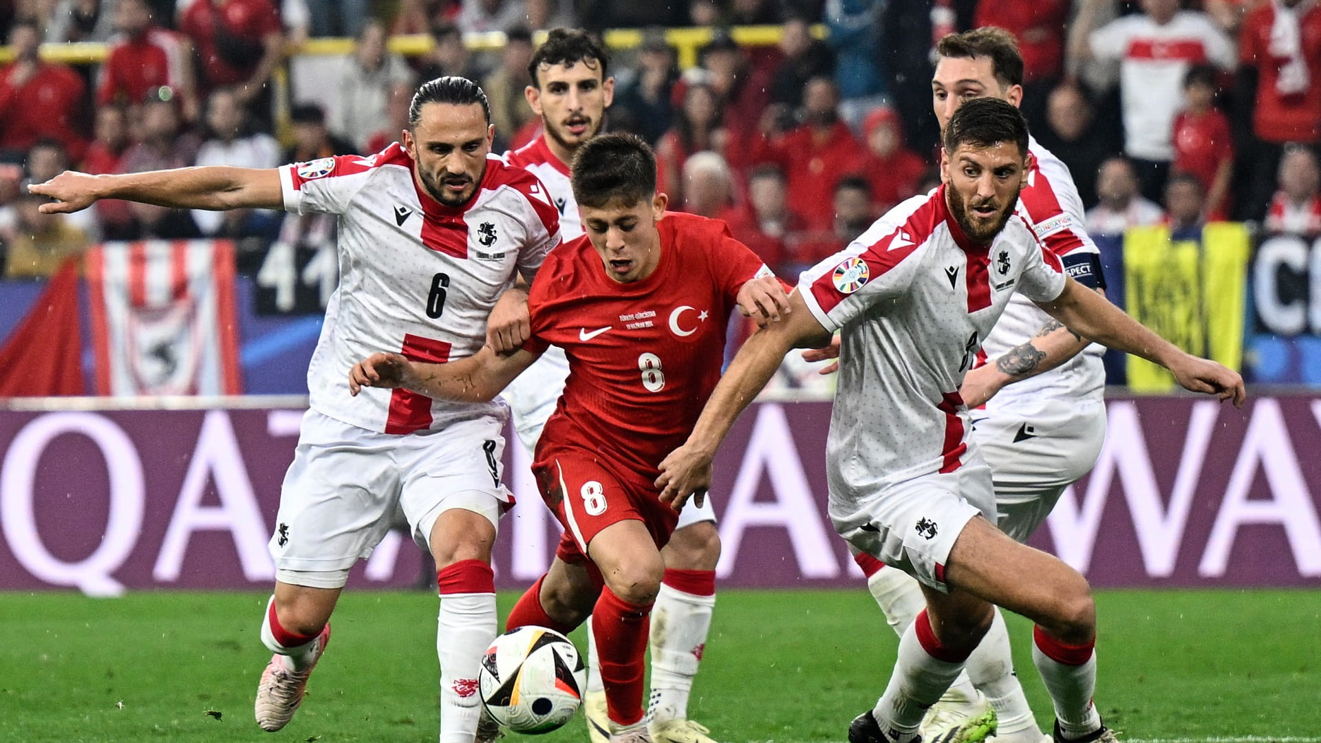 Image for the title: Euro 2024: Türkiye secures 3-1 win over Georgia in Group F opener 