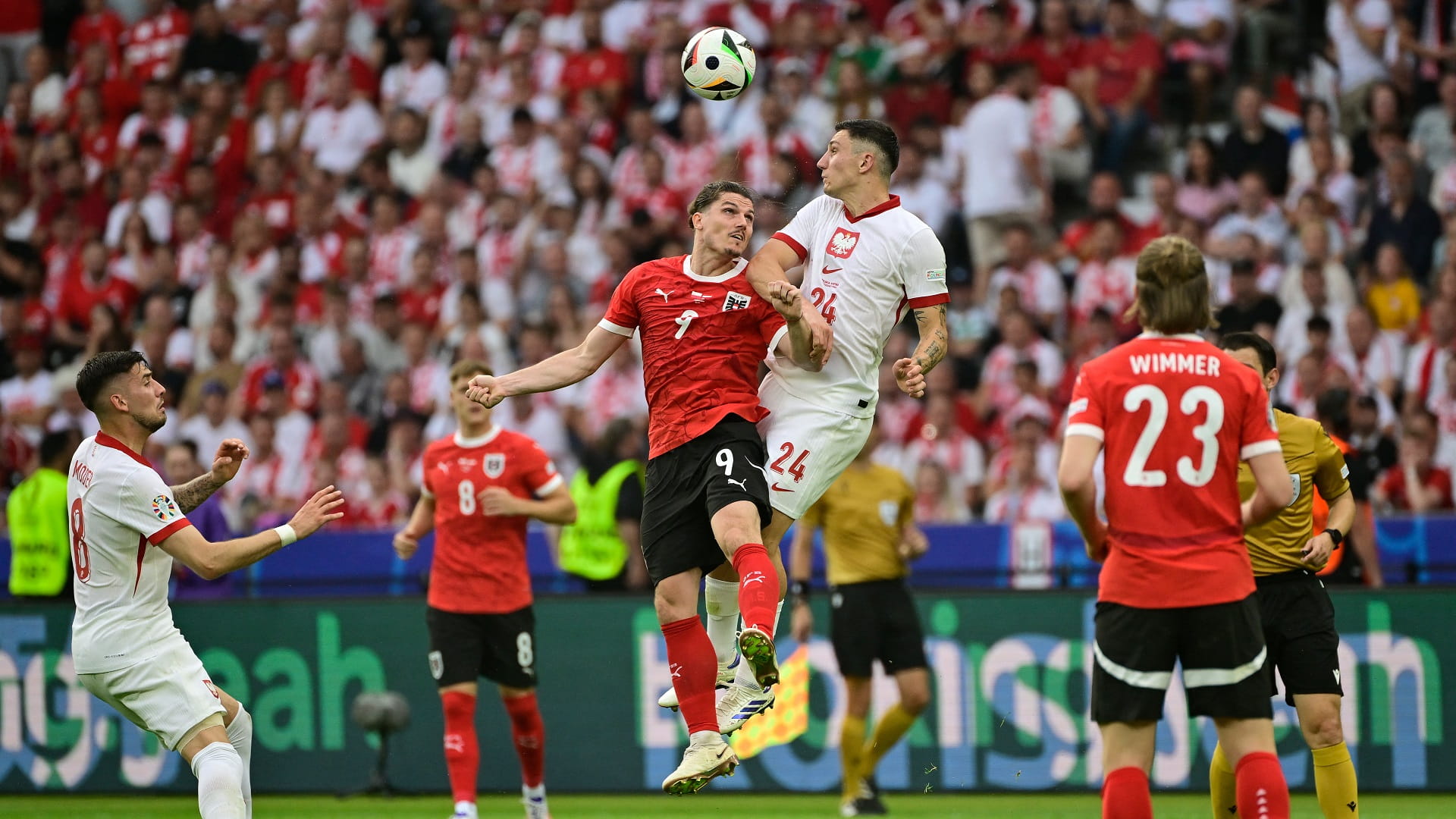 Image for the title: EURO 2024: Poland 1-3 Austria 
