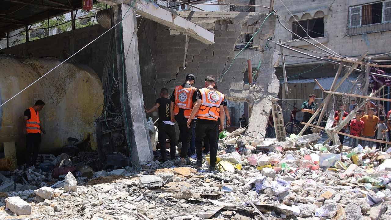 Image for the title: Red Cross says 22 killed in shelling near Gaza office 