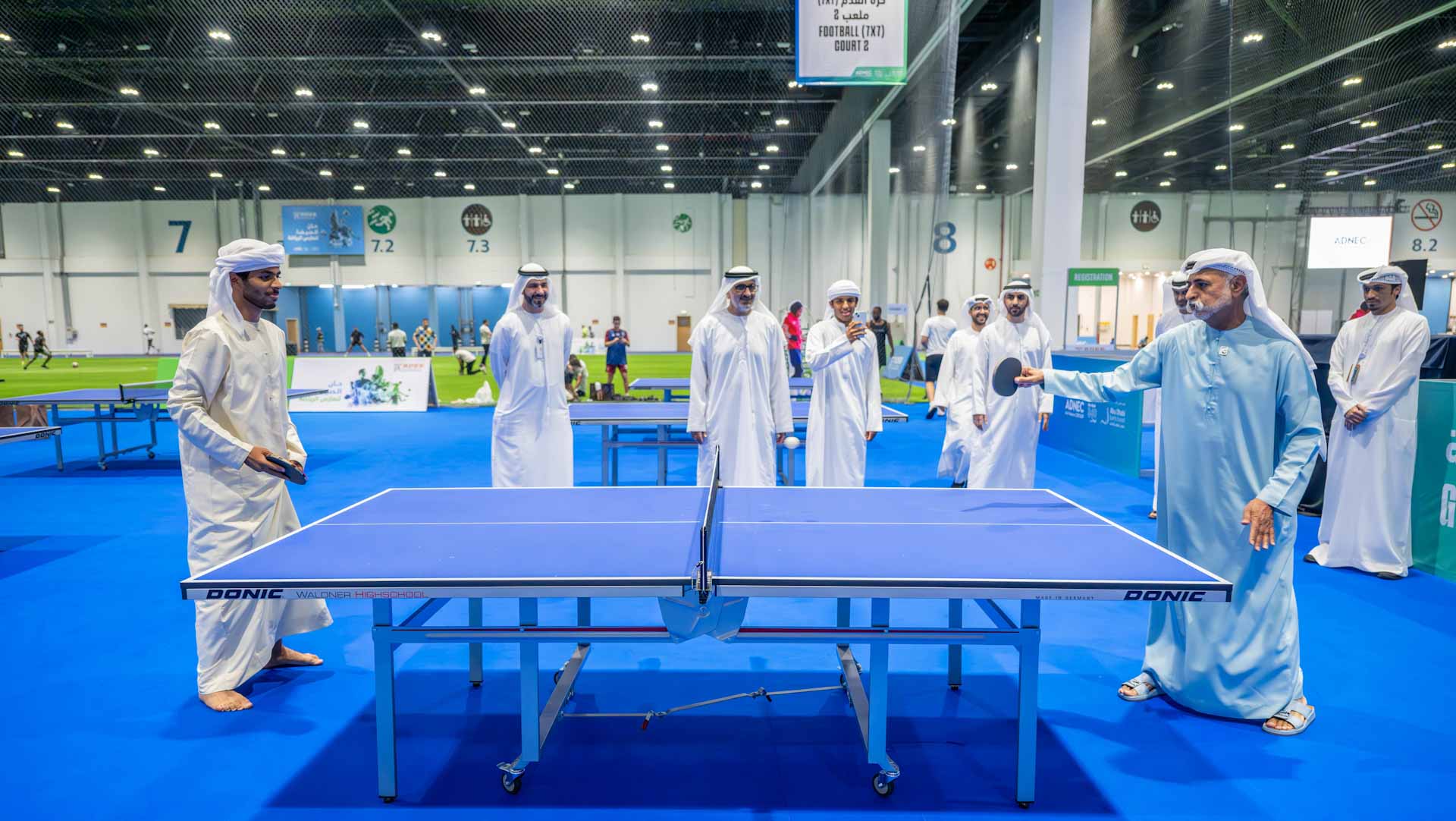 Image for the title: Nahyan bin Mubarak visits Abu Dhabi Summer Sports 2024 