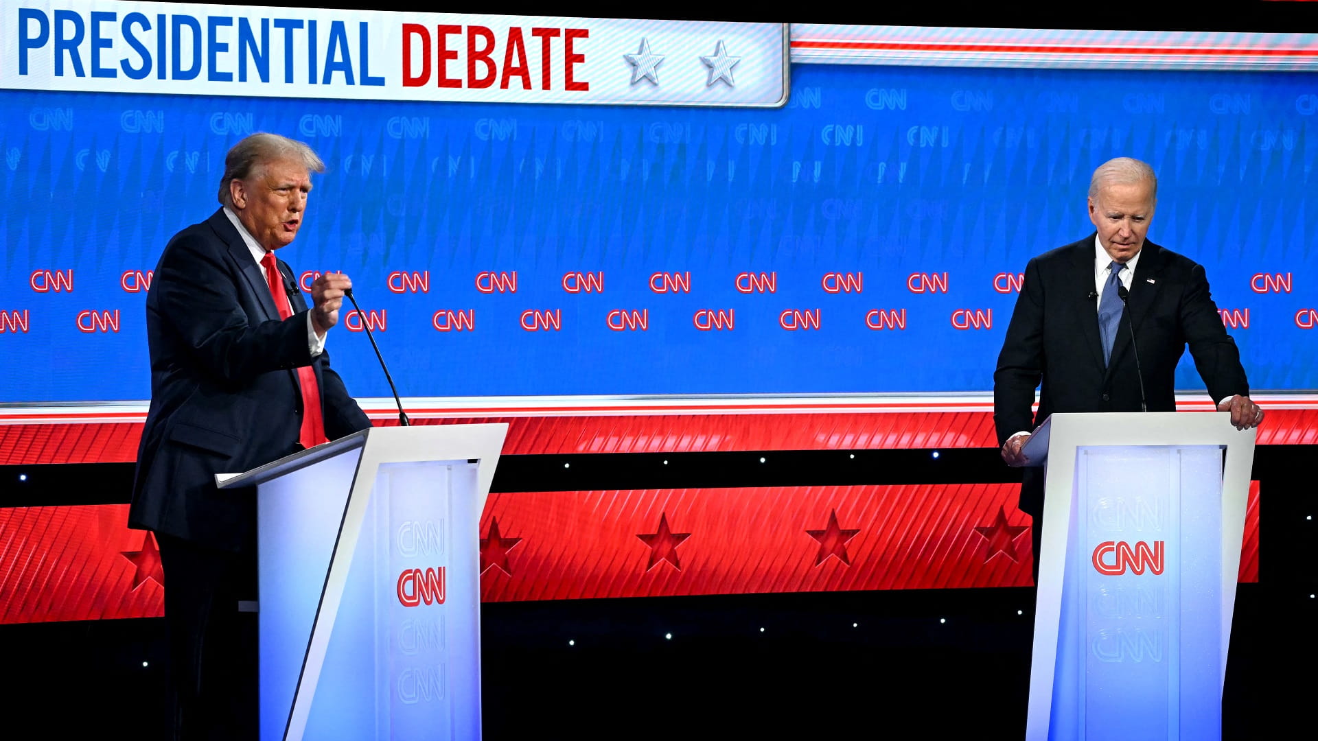 Image for the title: Biden falters in fiery debate with Trump 