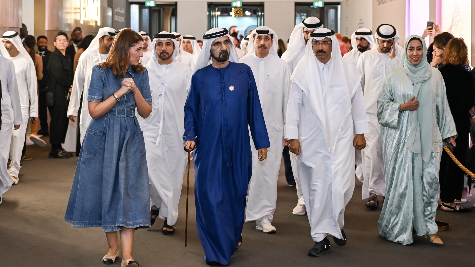 Image for the title: Mohammed bin Rashid tours 17th edition of Art Dubai 