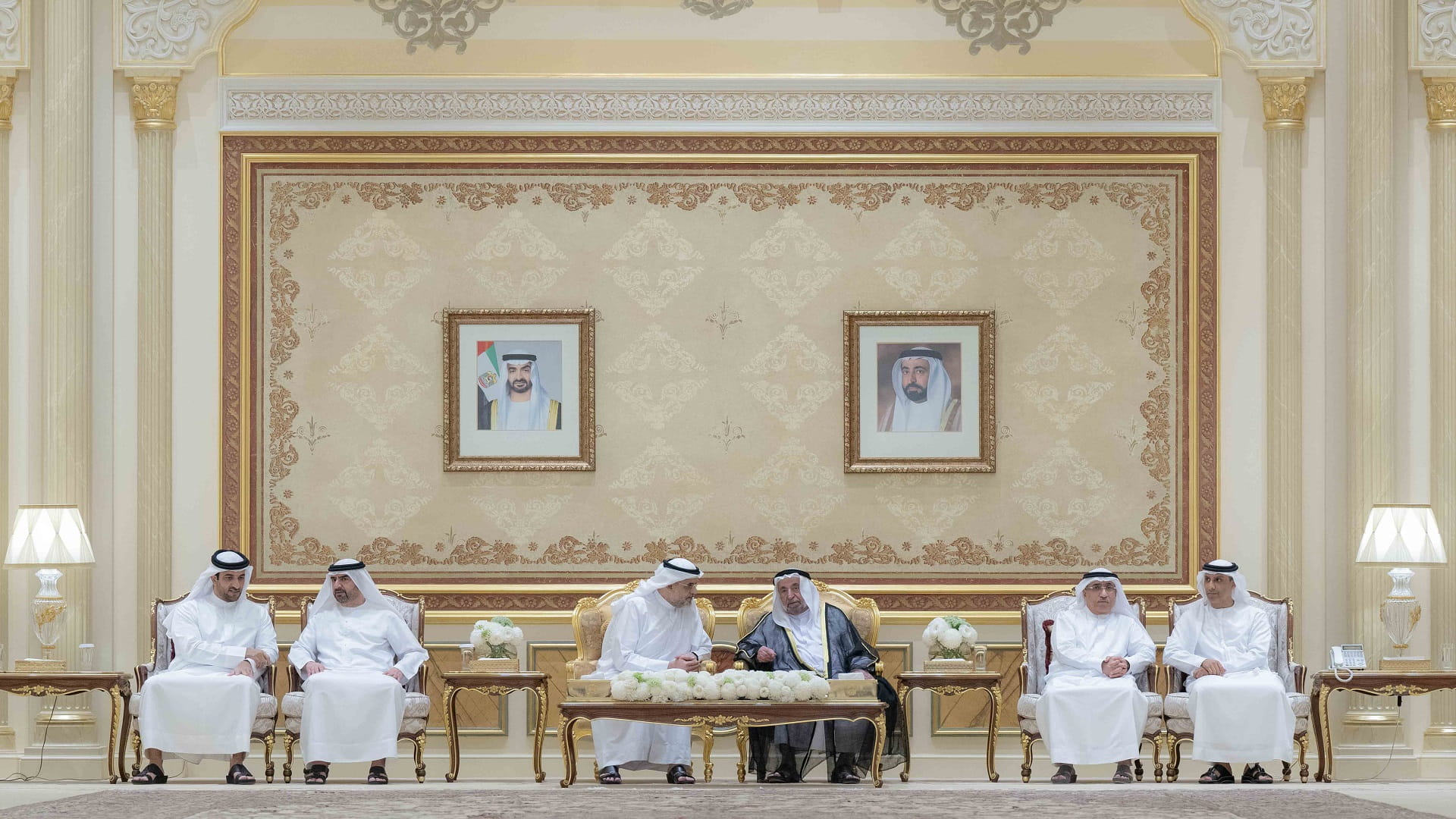 Image for the title: Sharjah Ruler receives well-wishers of holy month of Ramadan 