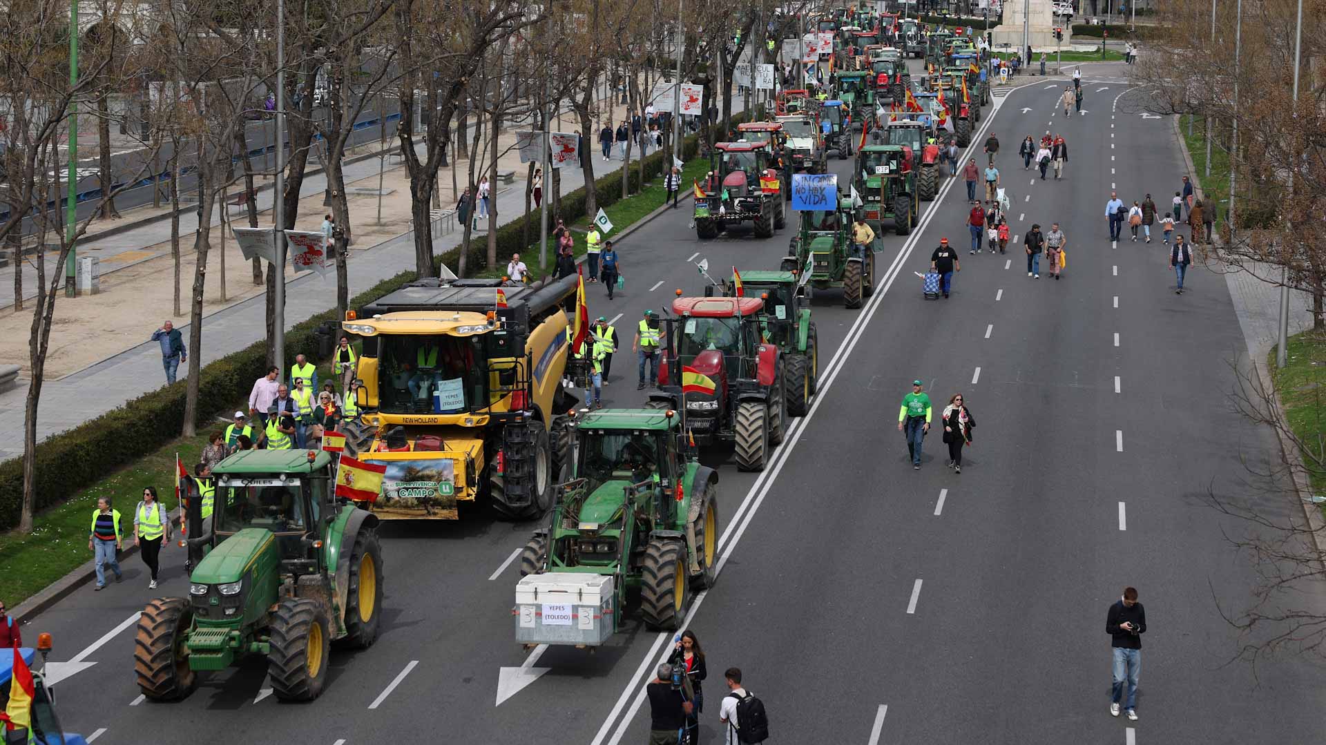 Image for the title: Spanish farmers stage fresh protests in Madrid 