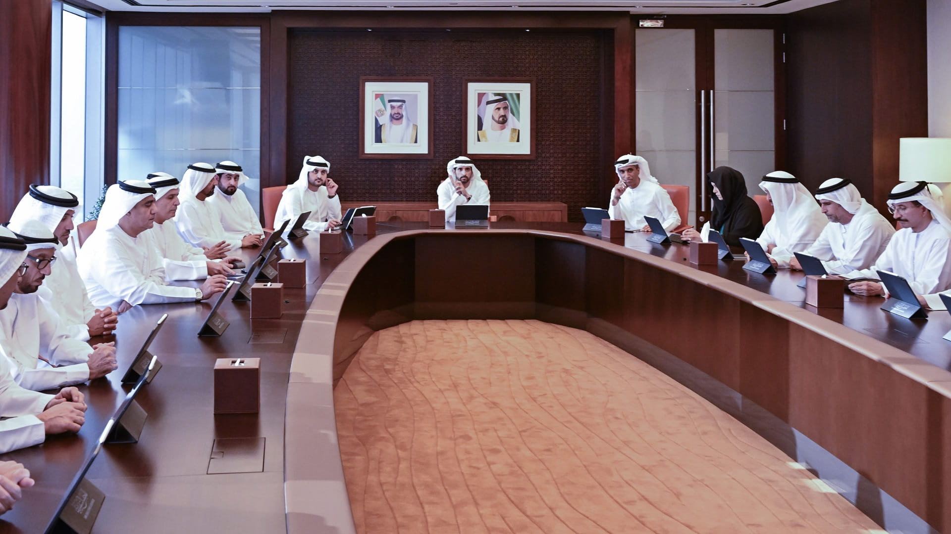 Image for the title: Dubai CP chairs DEC meeting; launches Dubai Gov new logo 