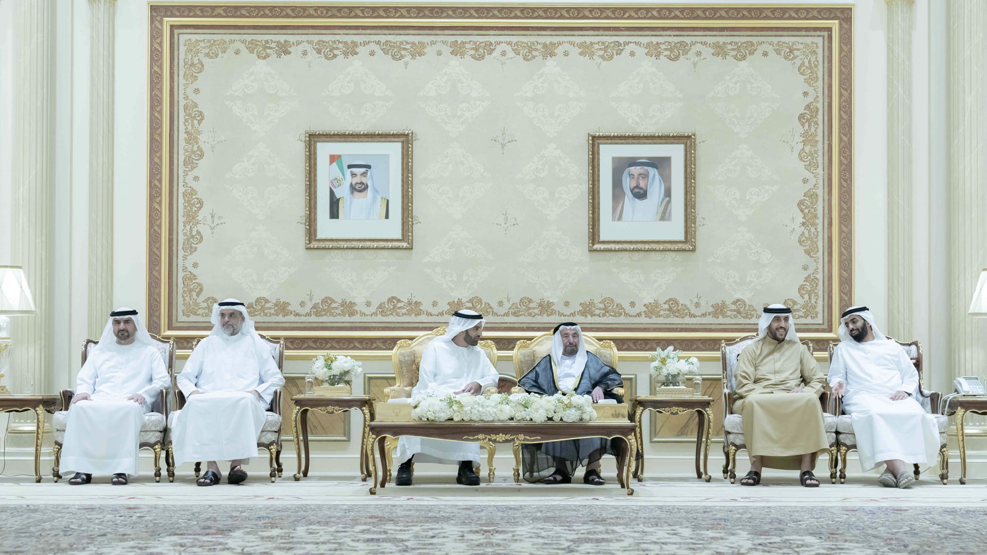 Image for the title: Sharjah Ruler accepts Ramadan greetings from RAK and UAQ  