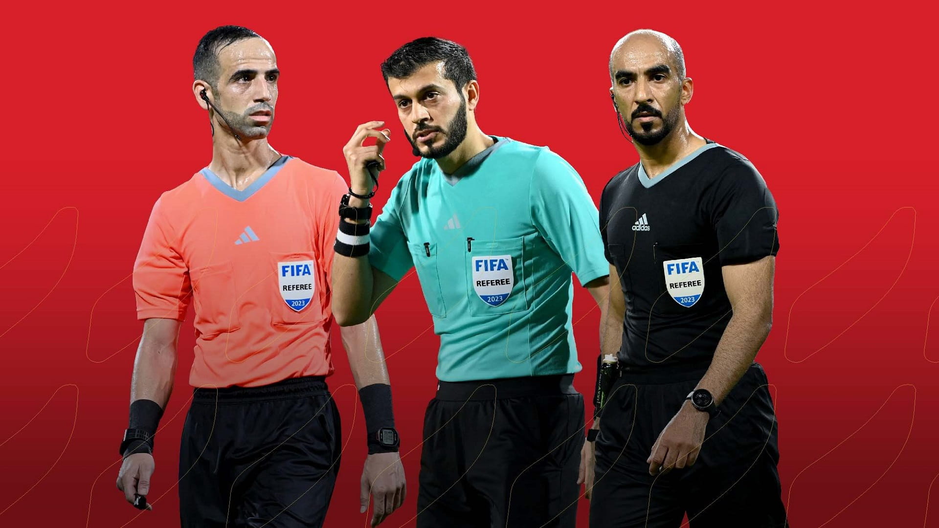 Image for the title: Emirati Referees oversee three matches of Asian Qualifiers 
