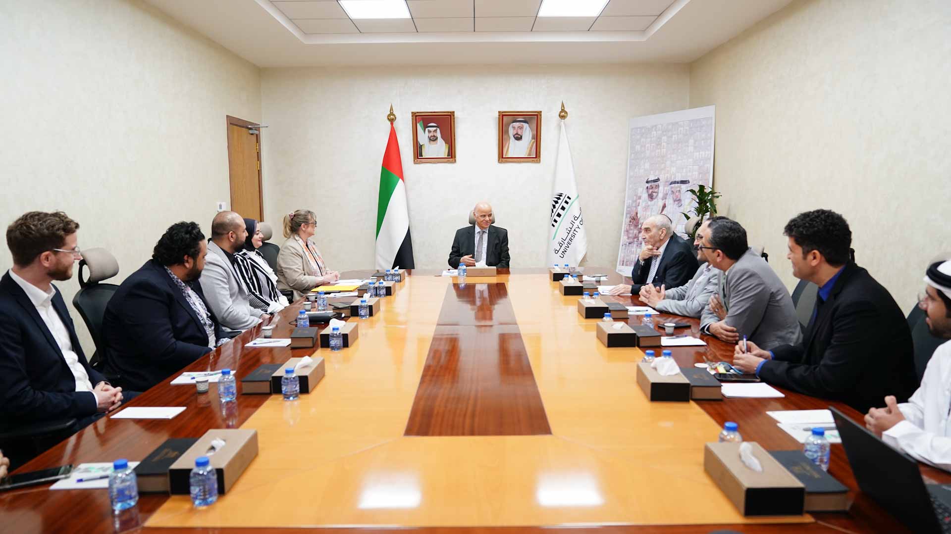 صورة بعنوان: جامعة الشارقة تستقبل وفداً من الأكاديمية العربية الألمانية  