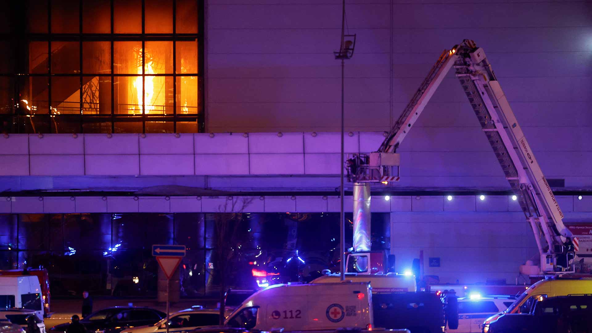 Image for the title: Gun attack at Moscow concert leaves at least 40 dead: authorities 