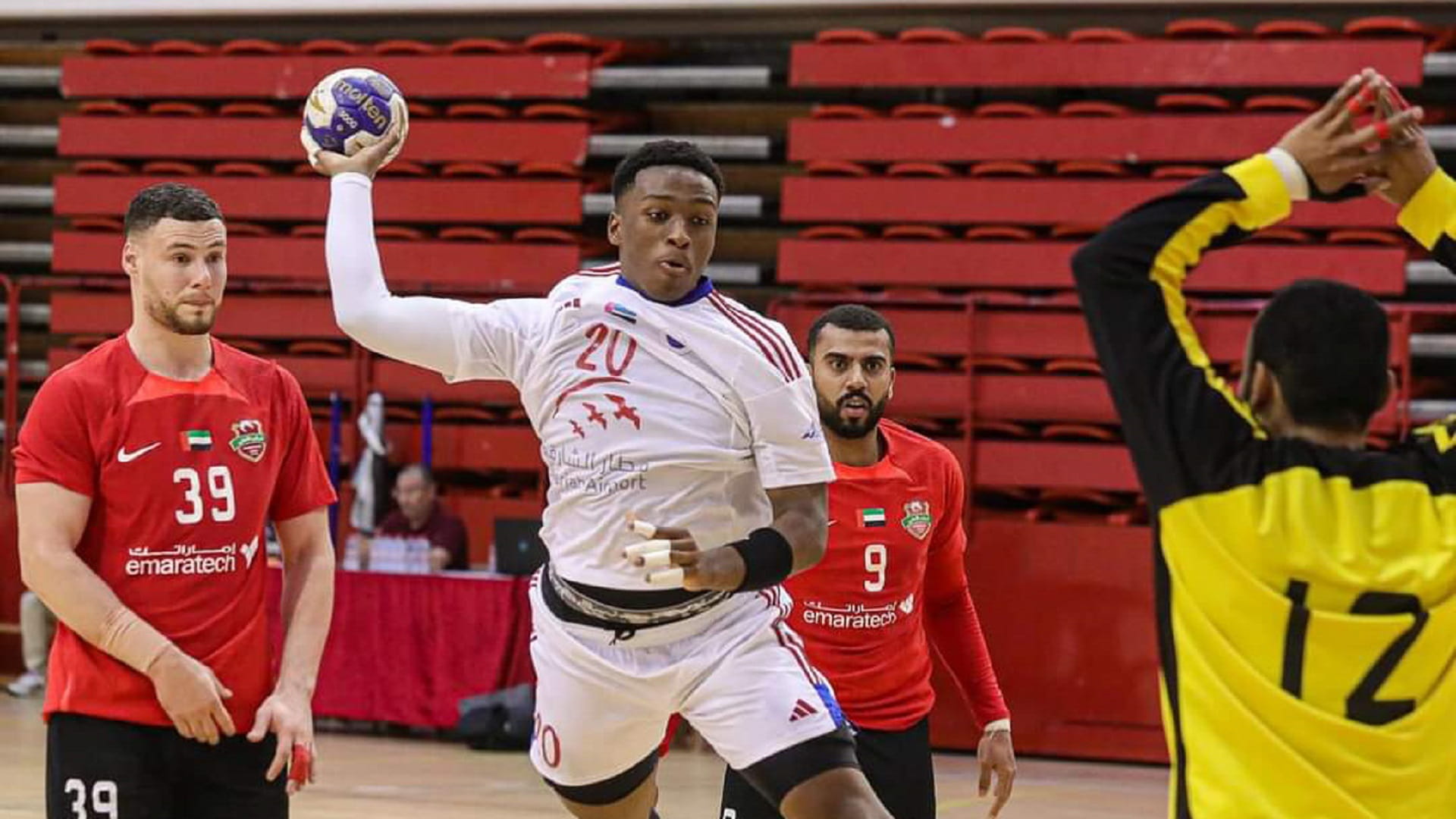 Image for the title: Sharjah beat Shabab Al Ahli 33-26 in general handball league 