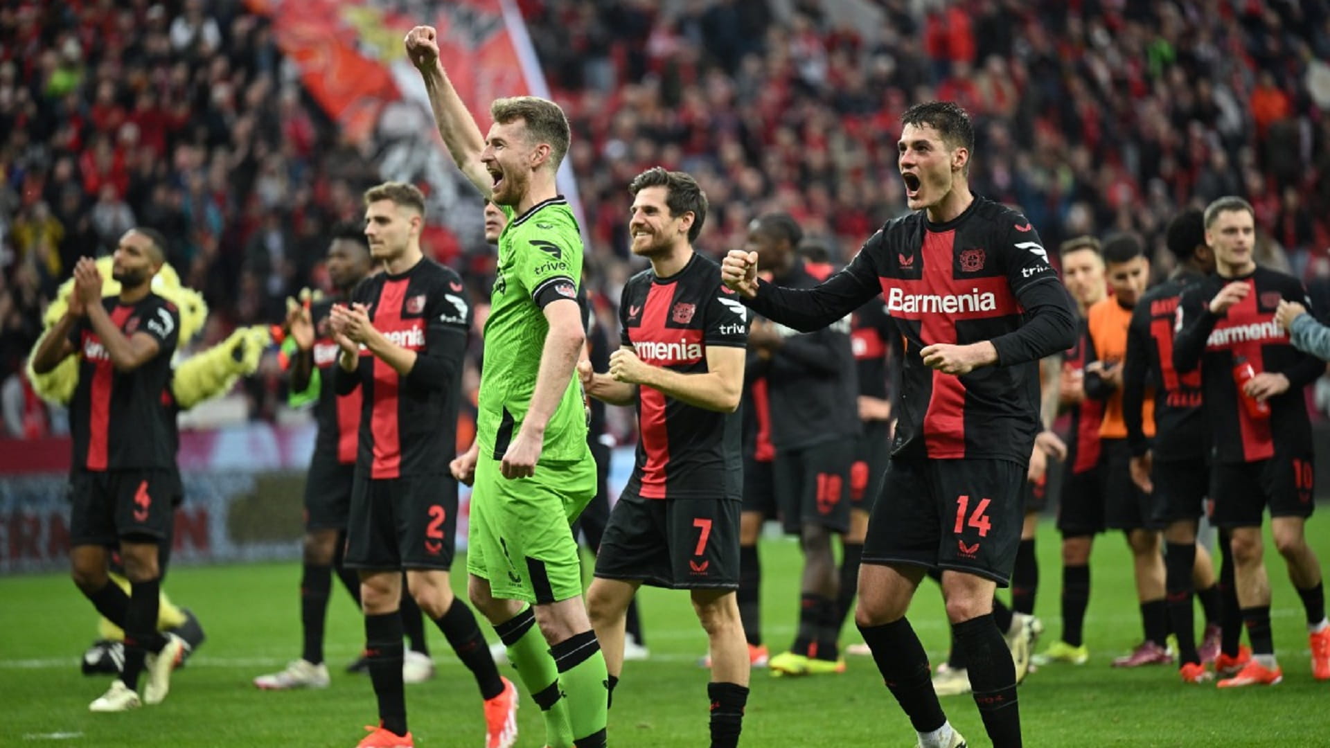 صورة بعنوان: باير ليفركوزن يحافظ على سجله خالياً من الهزائم في الدوري الألماني 