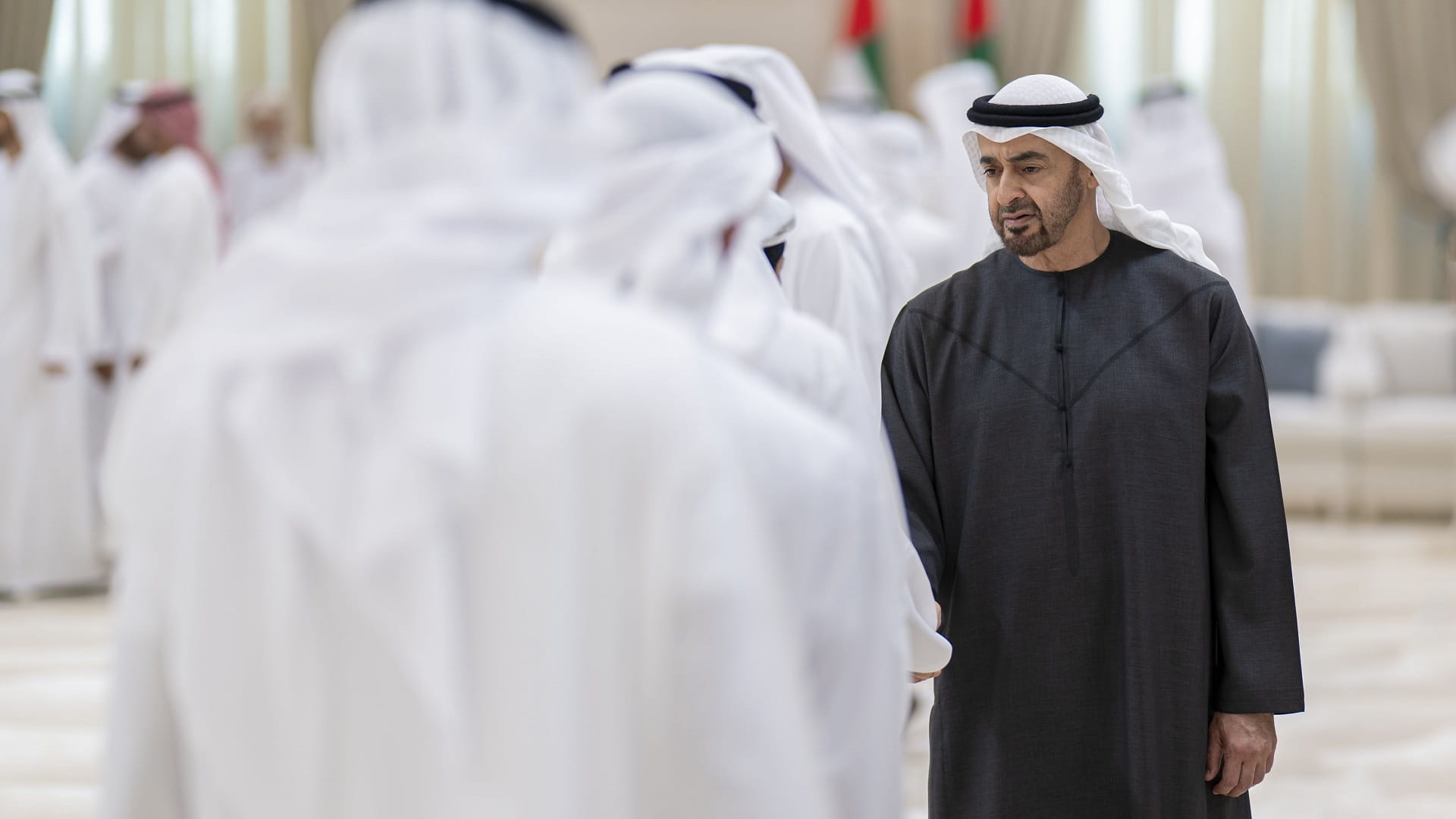 Image for the title: UAE Pres. accepts condolences on passing of Tahnoun bin Mohammed  
