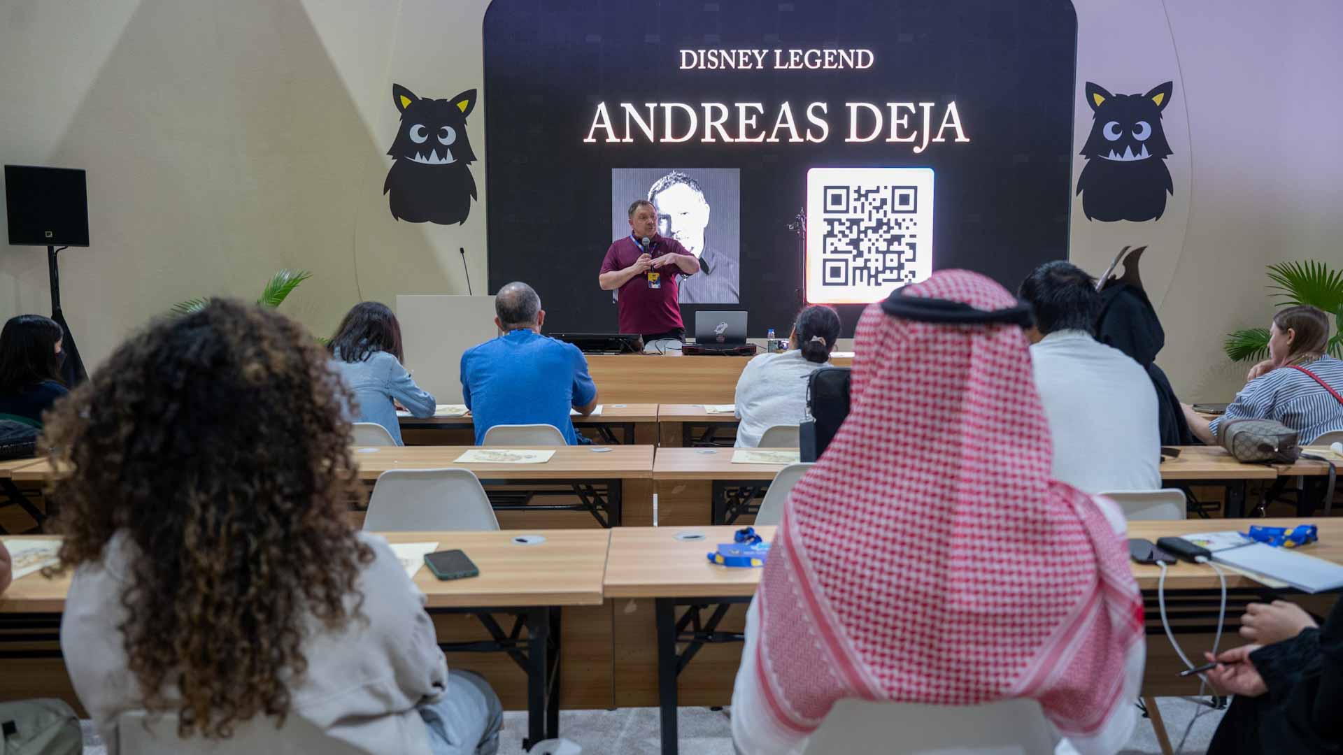 Image for the title: Disney legend helps cartoonists unveil animation mastery 
