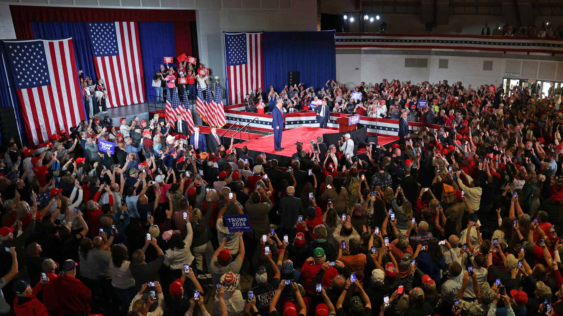 Image for the title: Trump says Biden administration uses 'Gestapo' tactics 