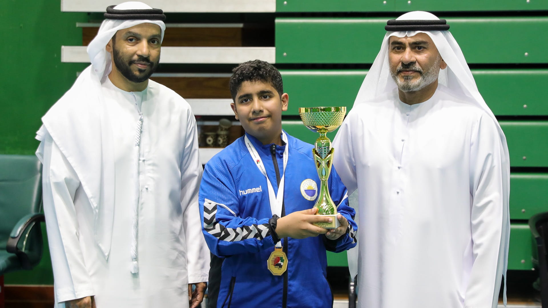 Image for the title: Sharjah Club champions UAE table tennis singles for juniors 
