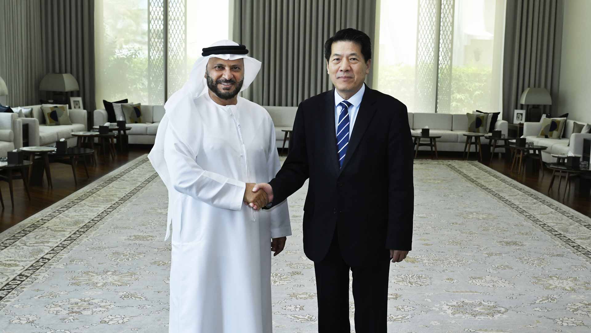 Image for the title: Gargash meets Special Rep. of Chinese Govt. on Eurasian Affairs 