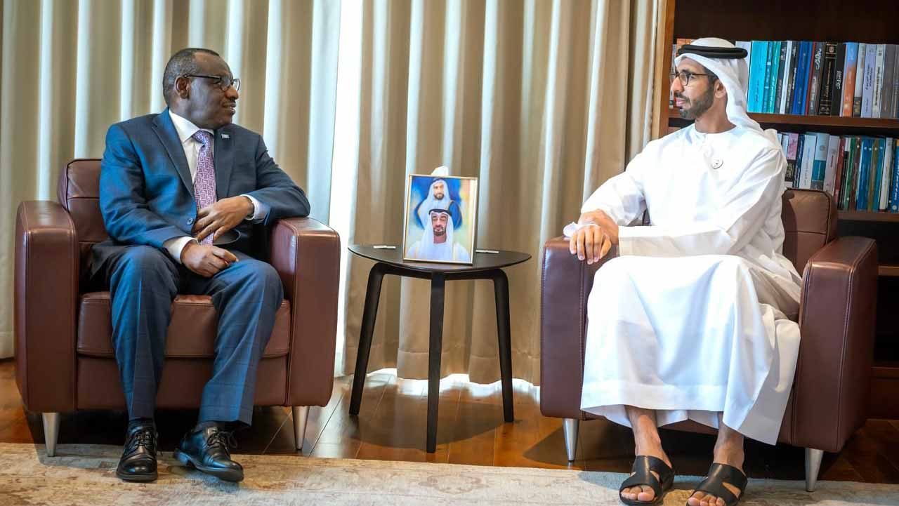 Image for the title: Shakhboot bin Nahyan meets Executive Secretary of UNECA 