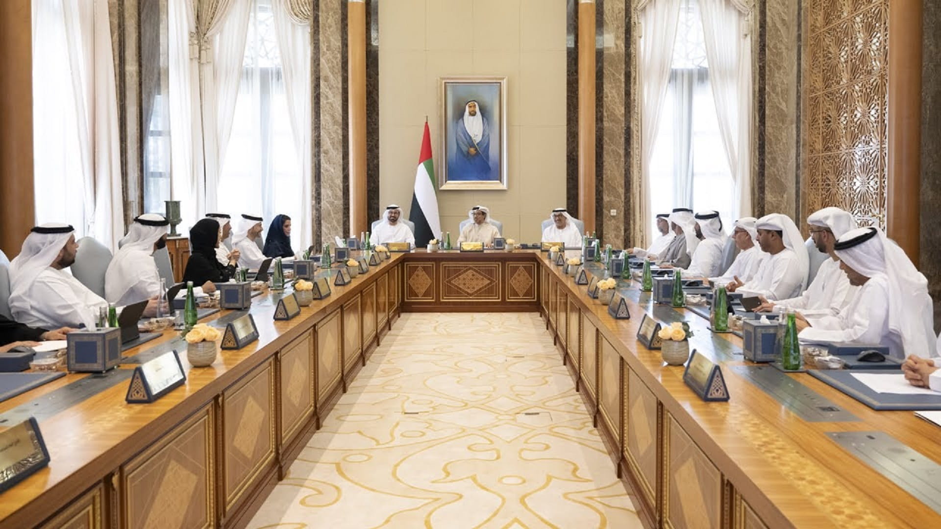 Image for the title: Mansour bin Zayed chairs Ministerial Development Council's meeting 