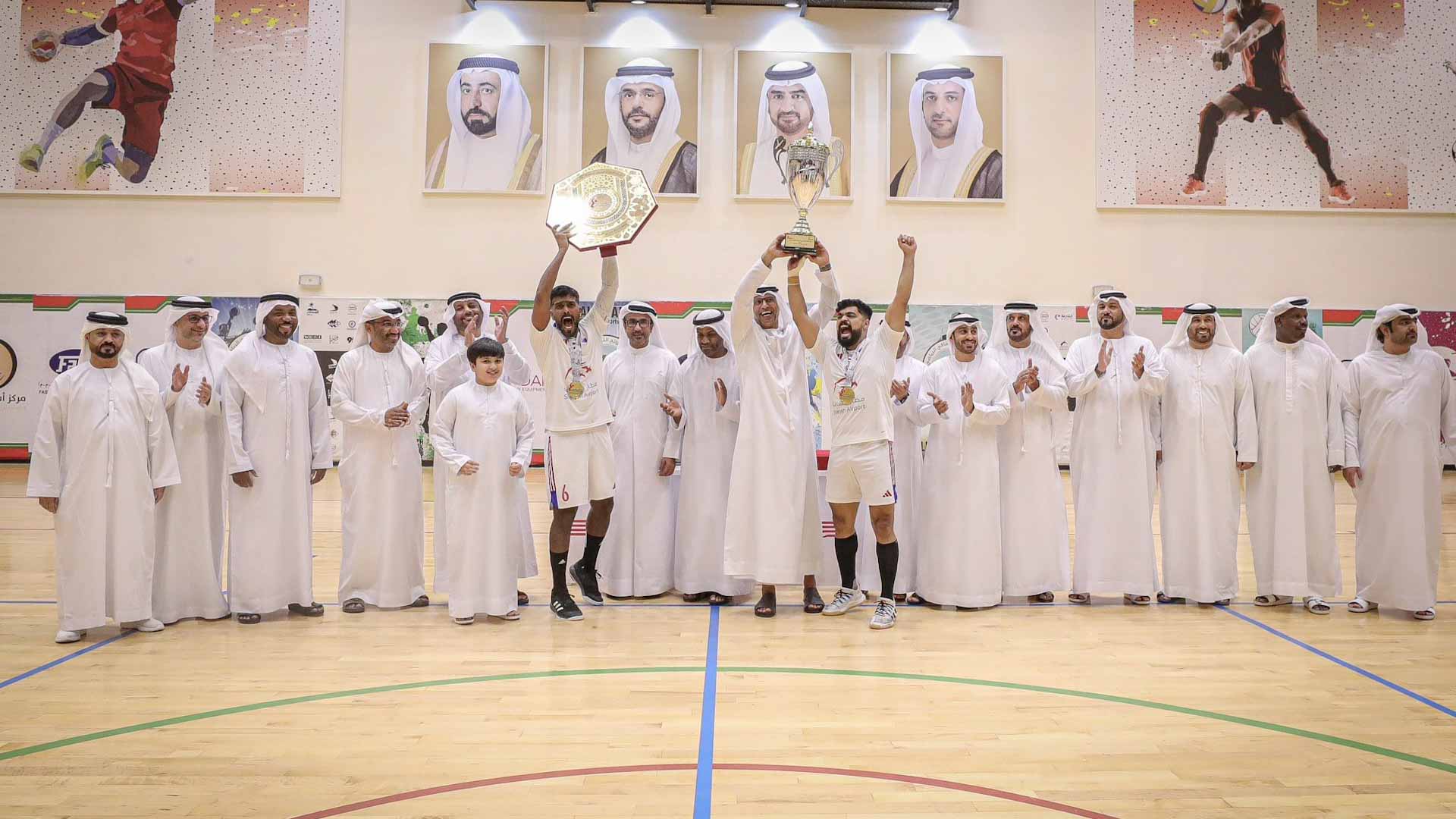 Image for the title: Historic season for Sharjah's handball team with five titles 