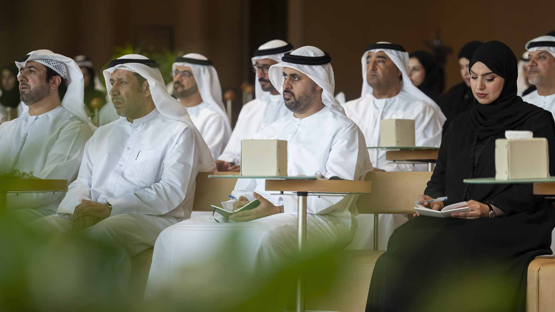 Image for the title: Theyab bin Mohamed attends Majlis Mohamed bin Zayed’s lecture 
