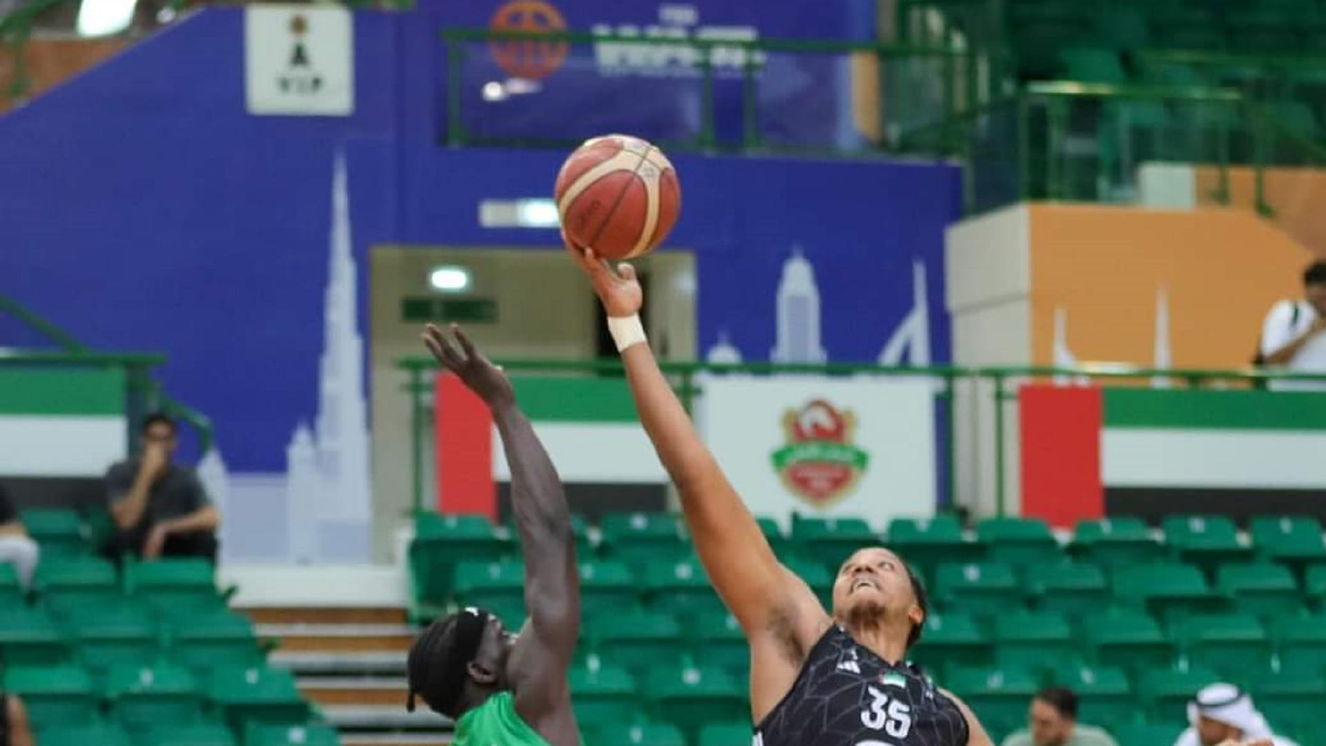 Image for the title: Sharjah loses first leg of UAE Basketball Cup semifinals 