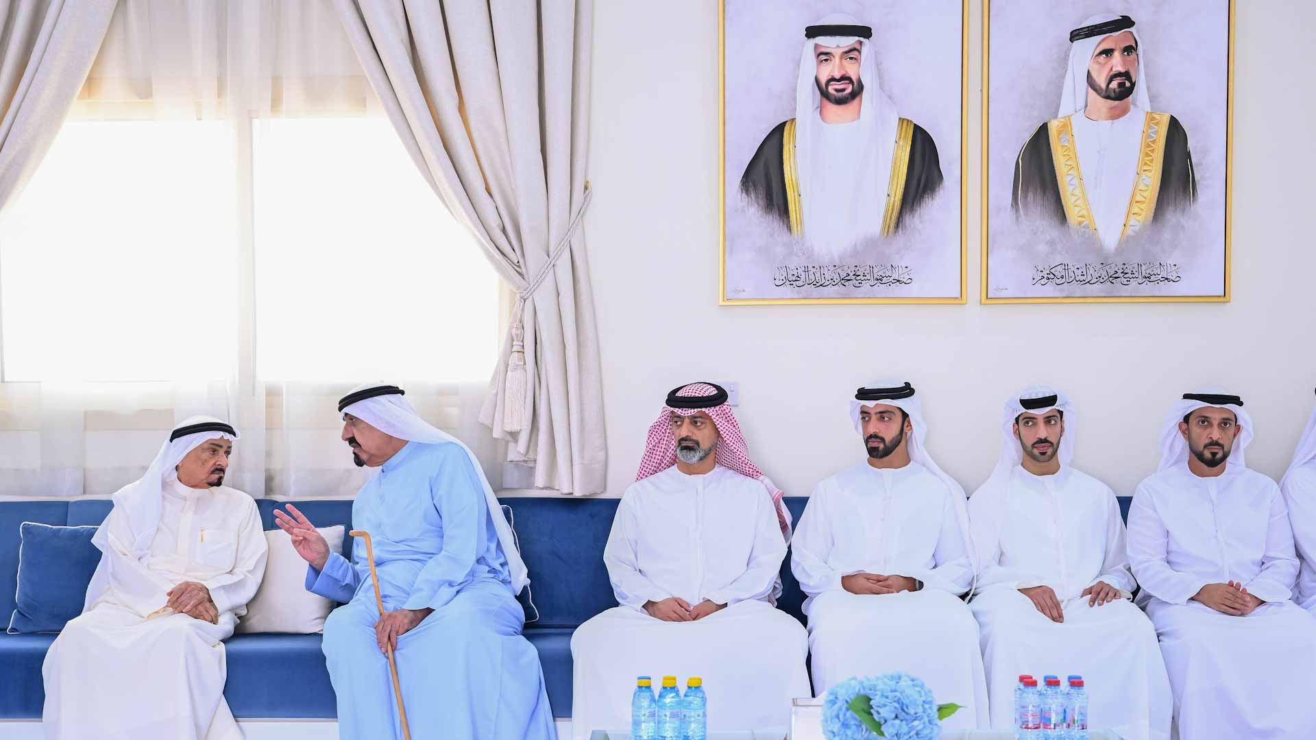 صورة بعنوان: حاكم عجمان يتقبل التعازي في وفاة الشيخة ميرة بنت علي النعيمي 