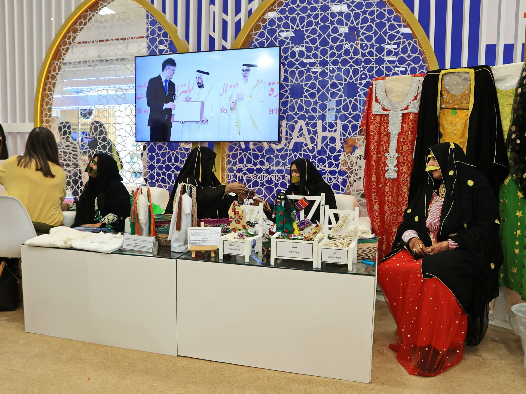 Image for the title: Emirati folk art shines at the 2024 Thessaloniki Book Fair 