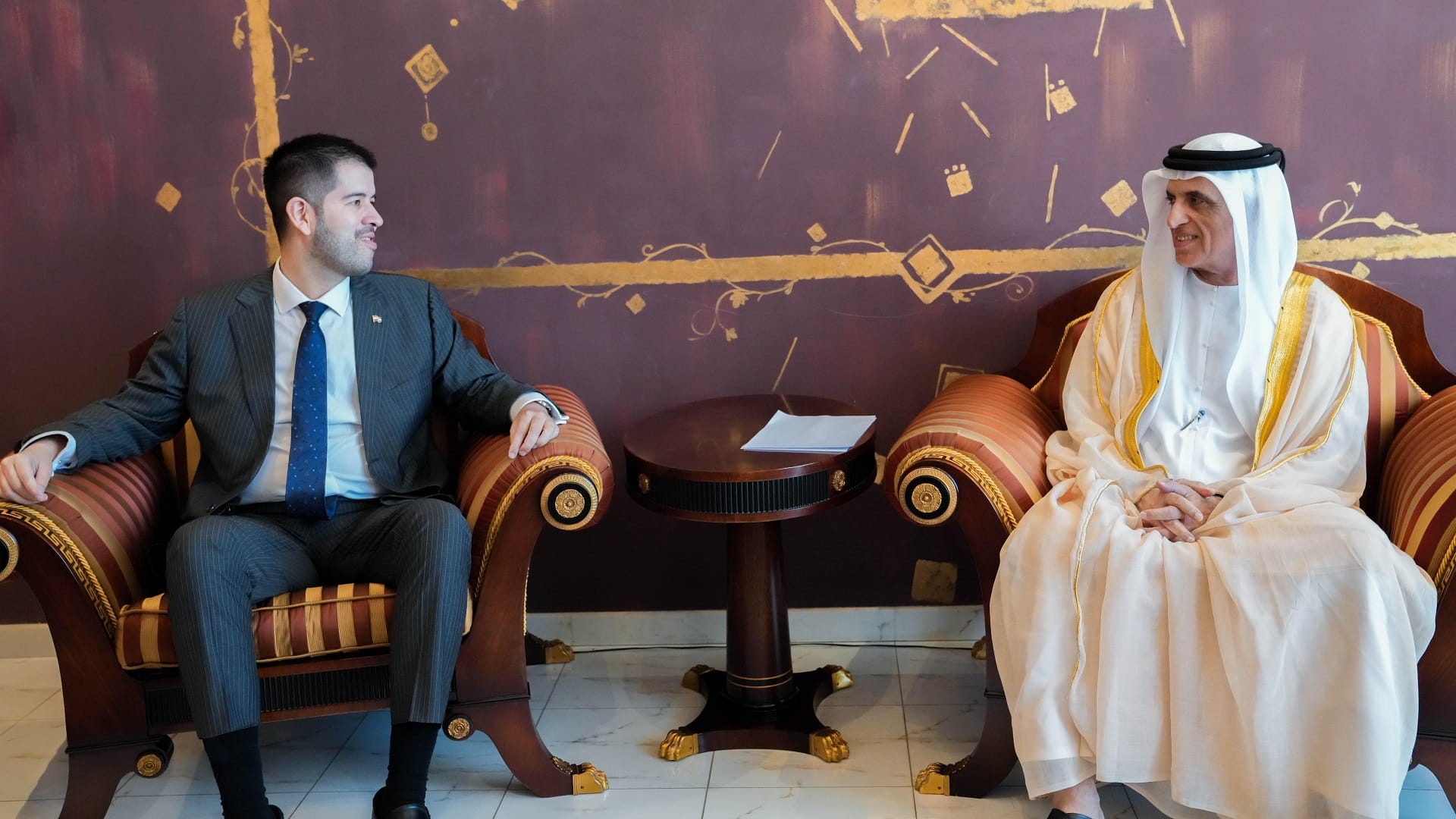 Image for the title: Saud bin Saqr receives Paraguayan Ambassador 